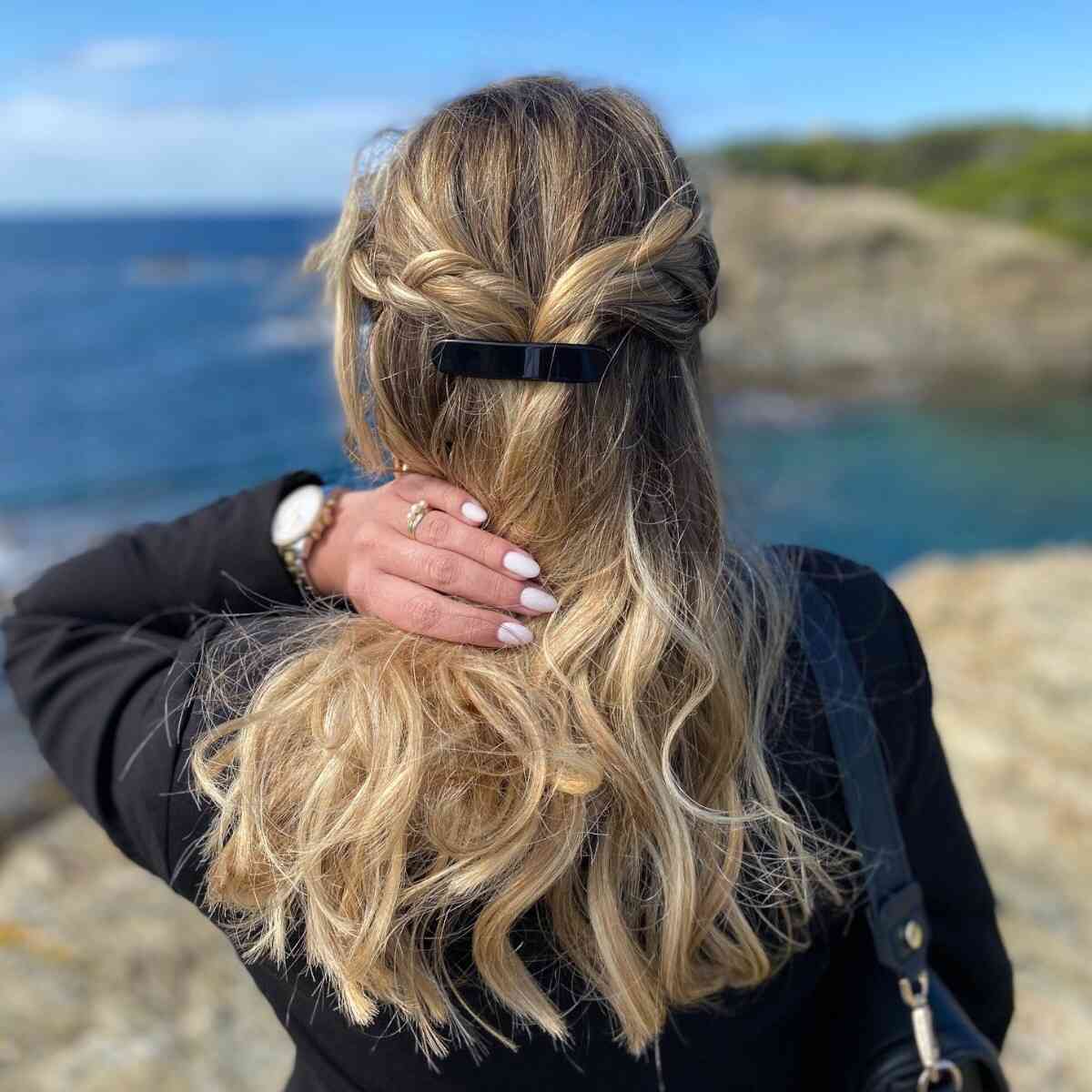 Barrette à cheveux Rosalie Noire