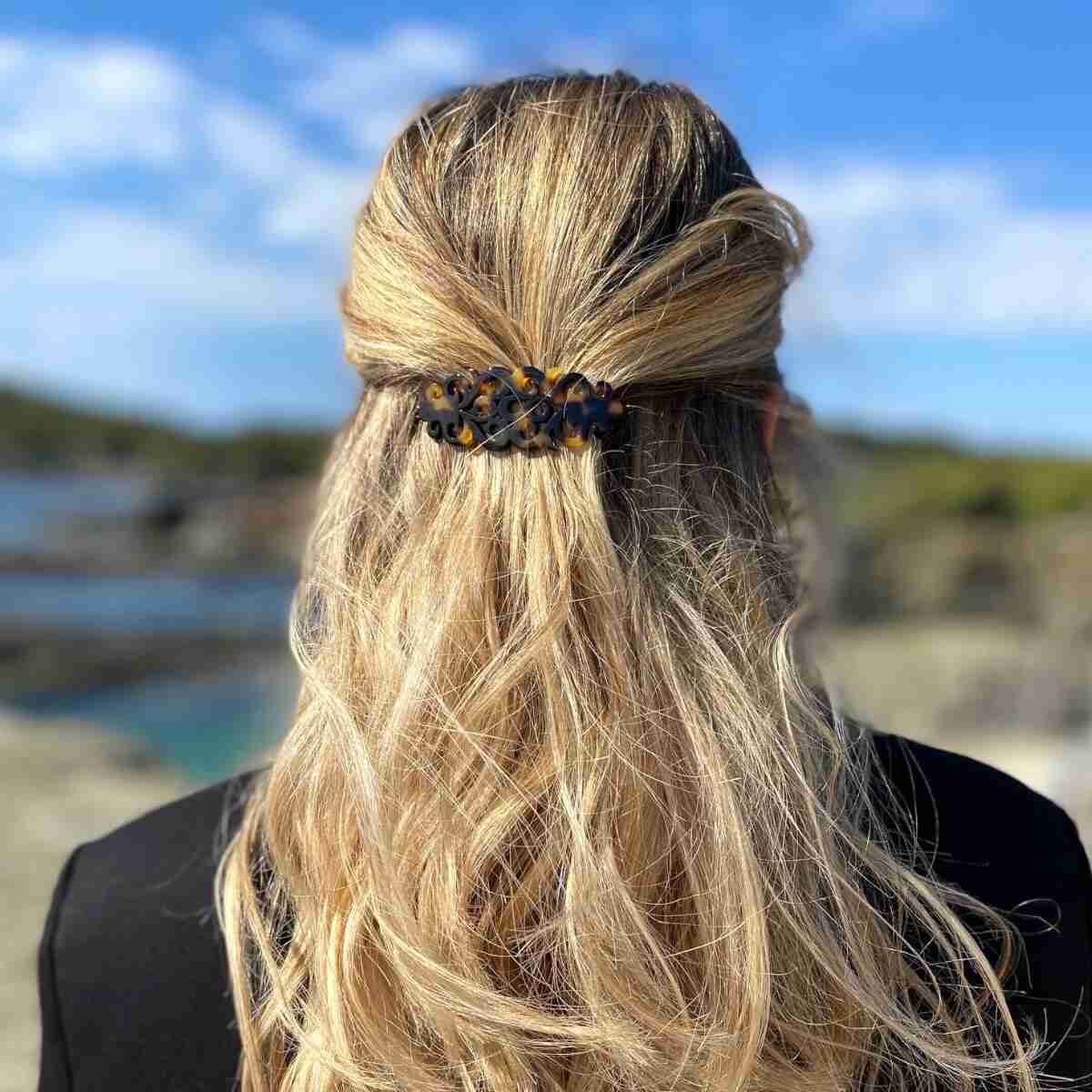 Barrette à cheveux Charlotte Écaille Foncée