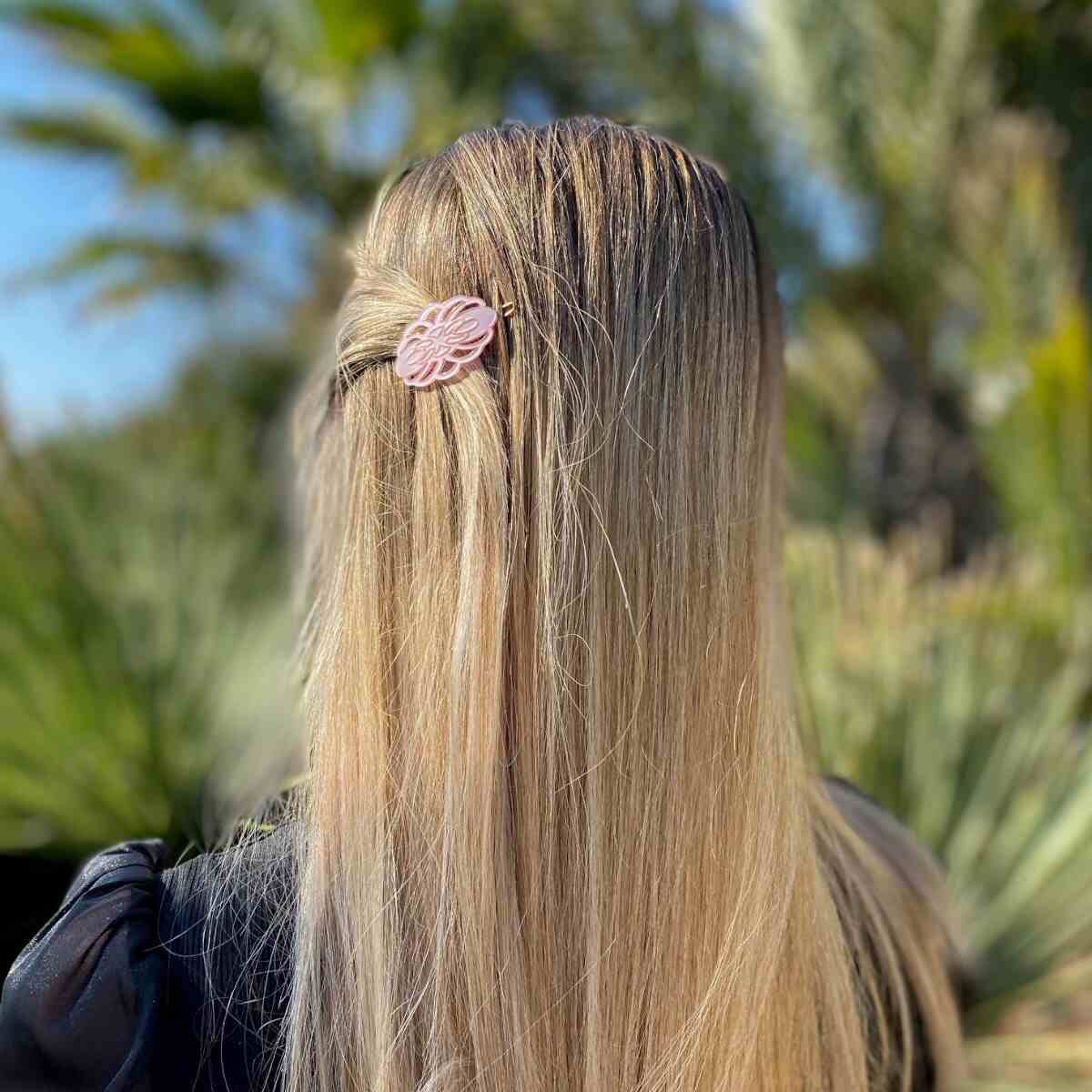 barrette cheveux louise opale rose 5