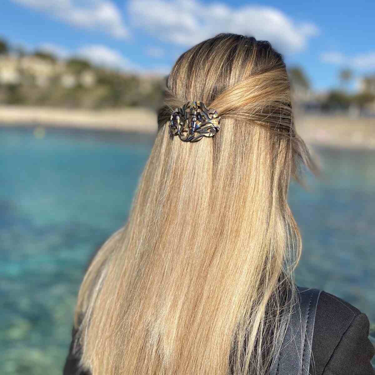 barrette cheveux diane classique onyx 5