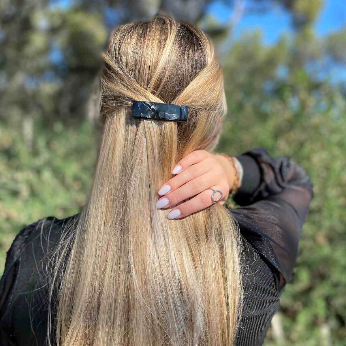 barrette cheveux anne noir nacré 5