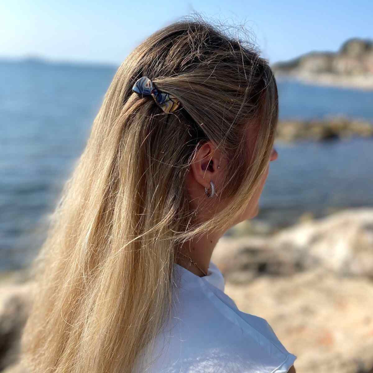 Barrette à cheveux Léontine Onyx