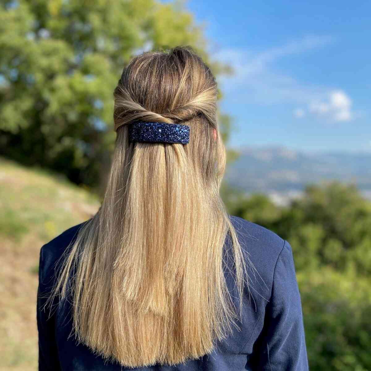 barrette à cheveux victoire bleu foncé 5