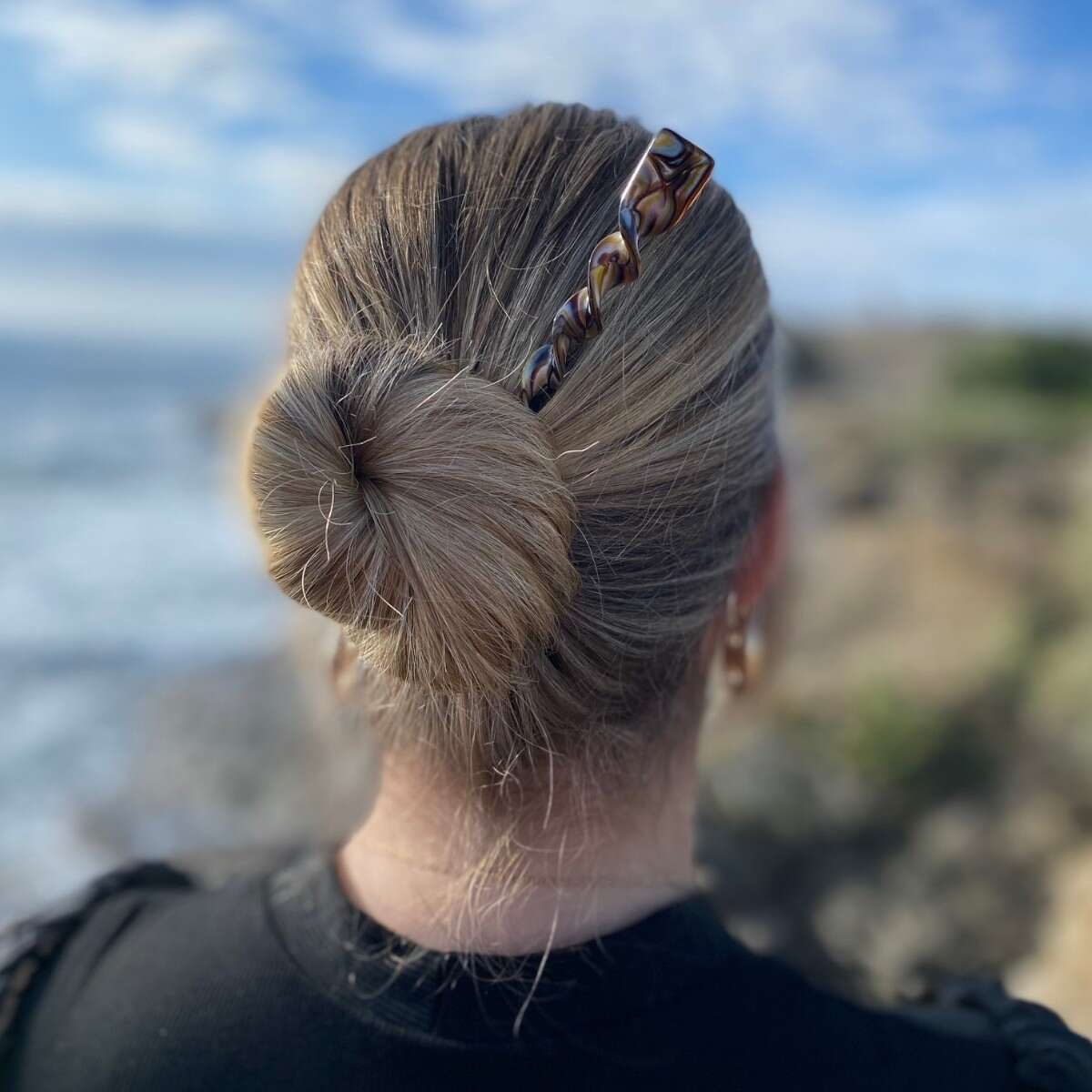pic à cheveux torsadé 19 cm onyx 5
