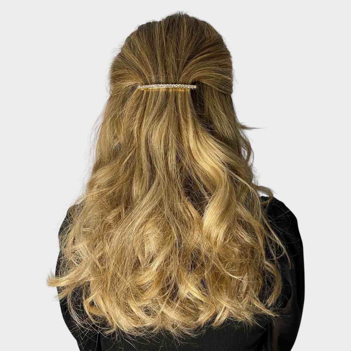 barrette à cheveux fantaisie sandrine doré 5