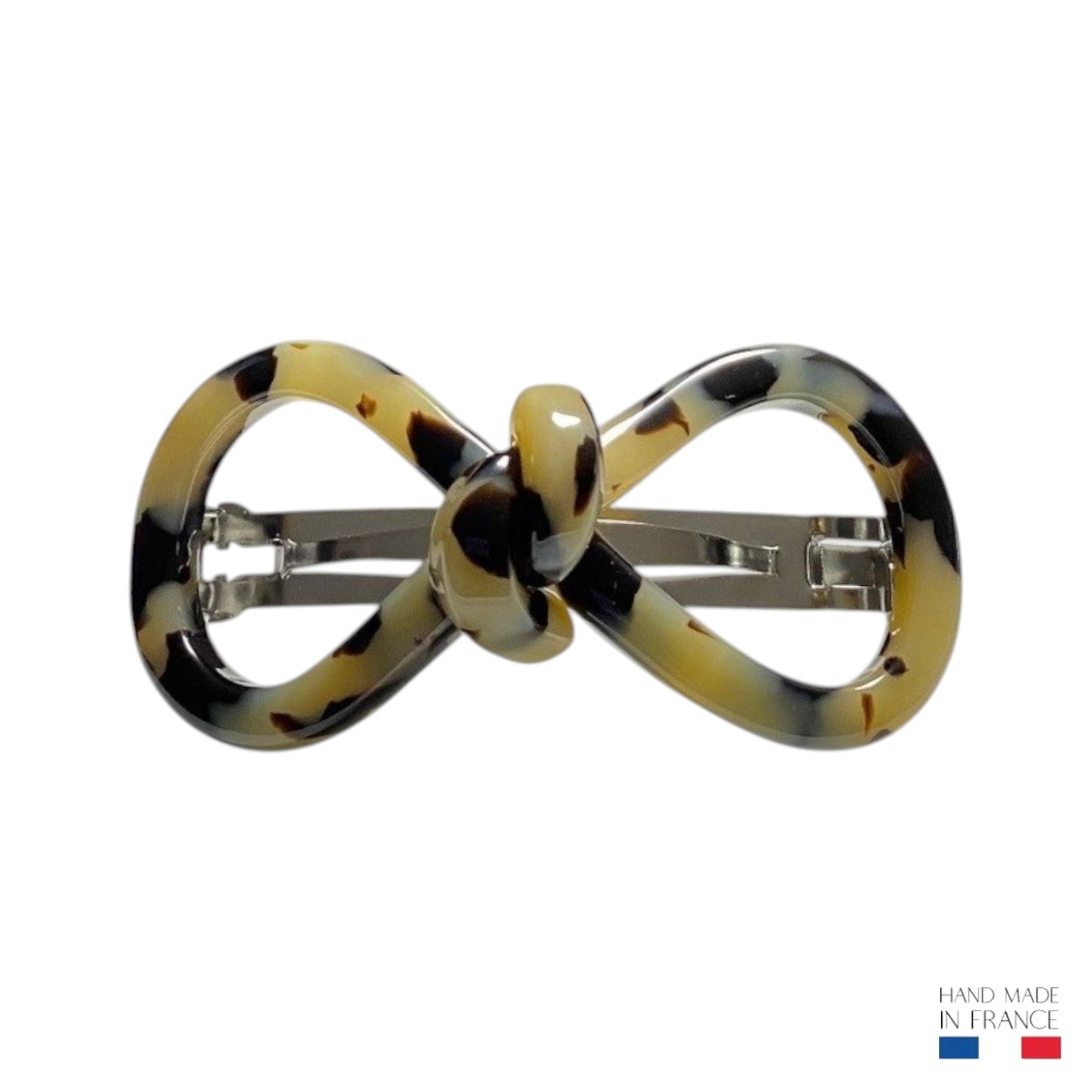 barrette à cheveux grand nœud alexia écaille clair-Photoroom