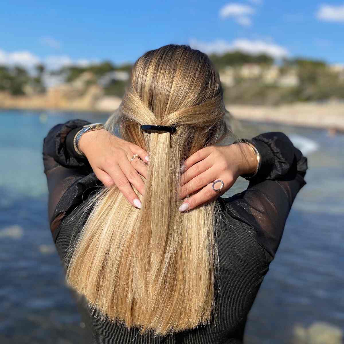 barrette à cheveux alice bombée noir 5
