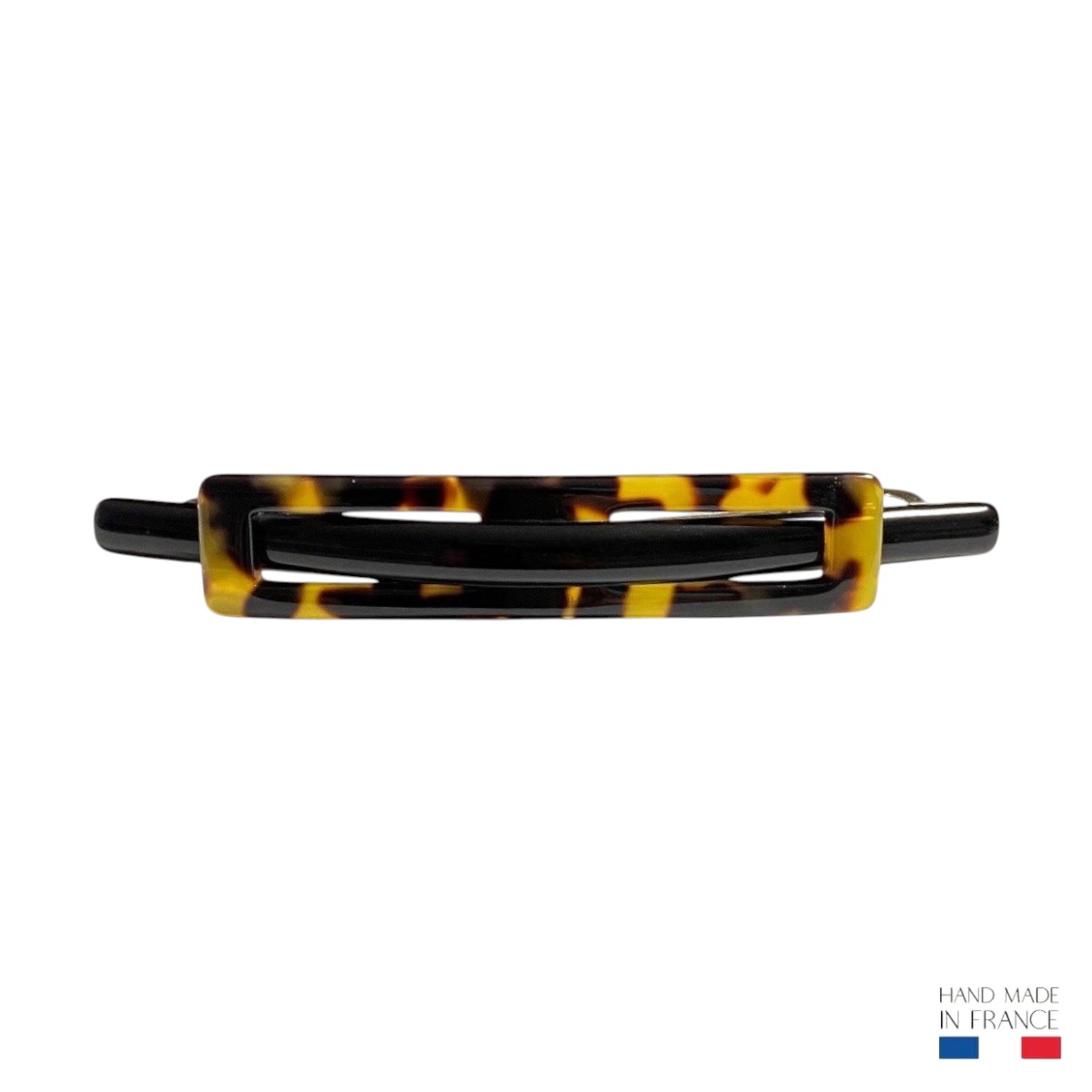 barrette à cheveux léonie rectangle écaille foncé-Photoroom