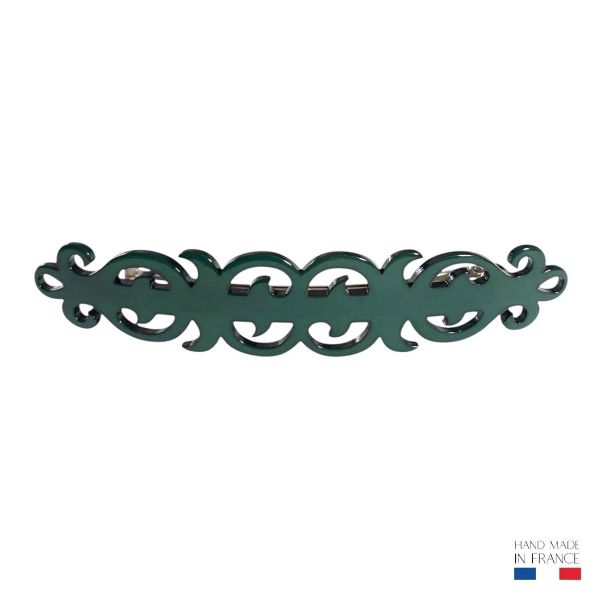 barrette à cheveux julie arabesques vert sapin-Photoroom