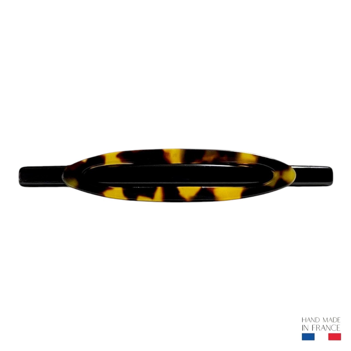 barrette à cheveux zoé ovale allongé écaille foncé-Photoroom