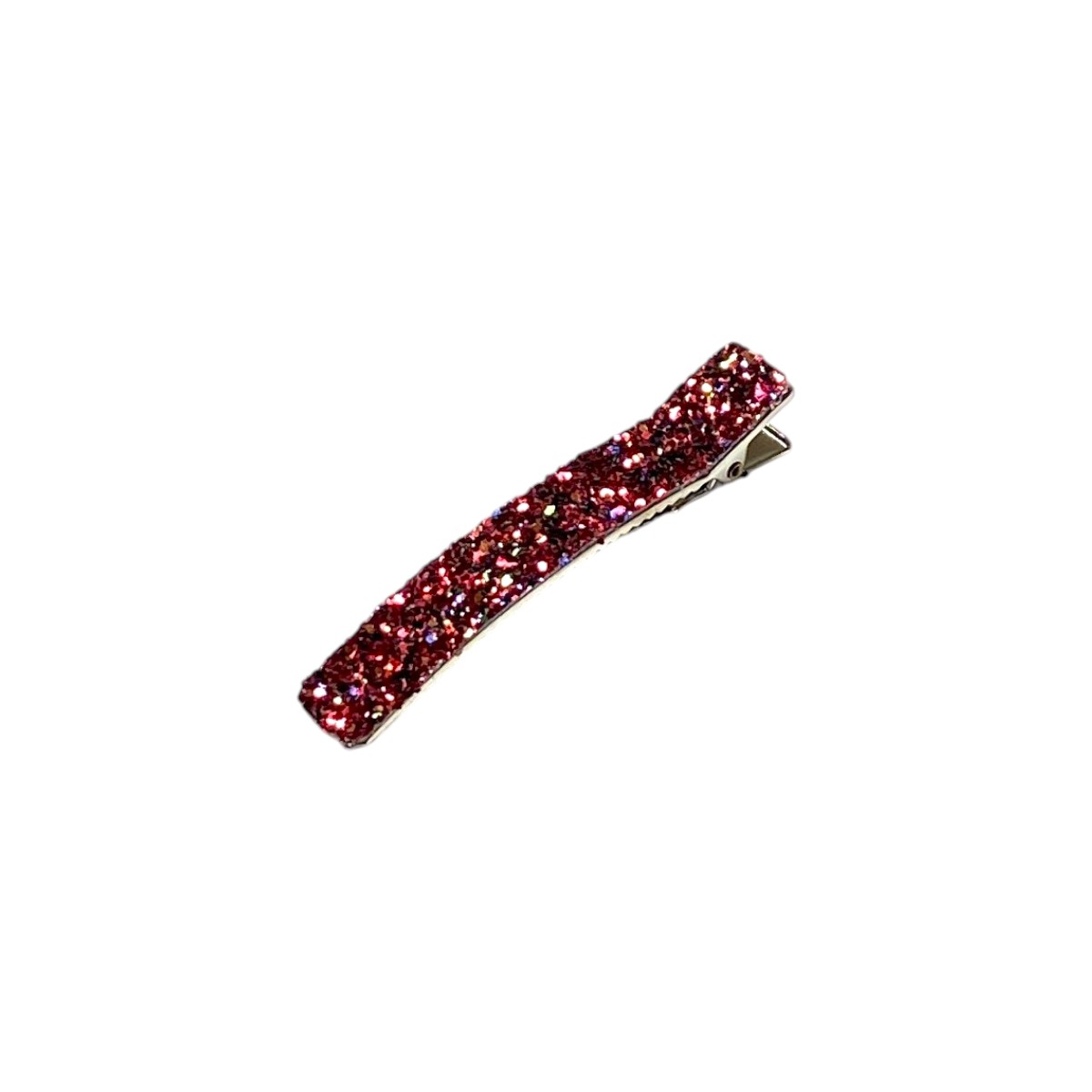 barrette cheveux pince flavie paillettes rouge-Photoroom
