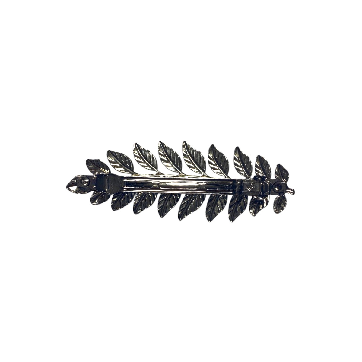barrette à cheveux séverine grande feuille argenté 2-Photoroom