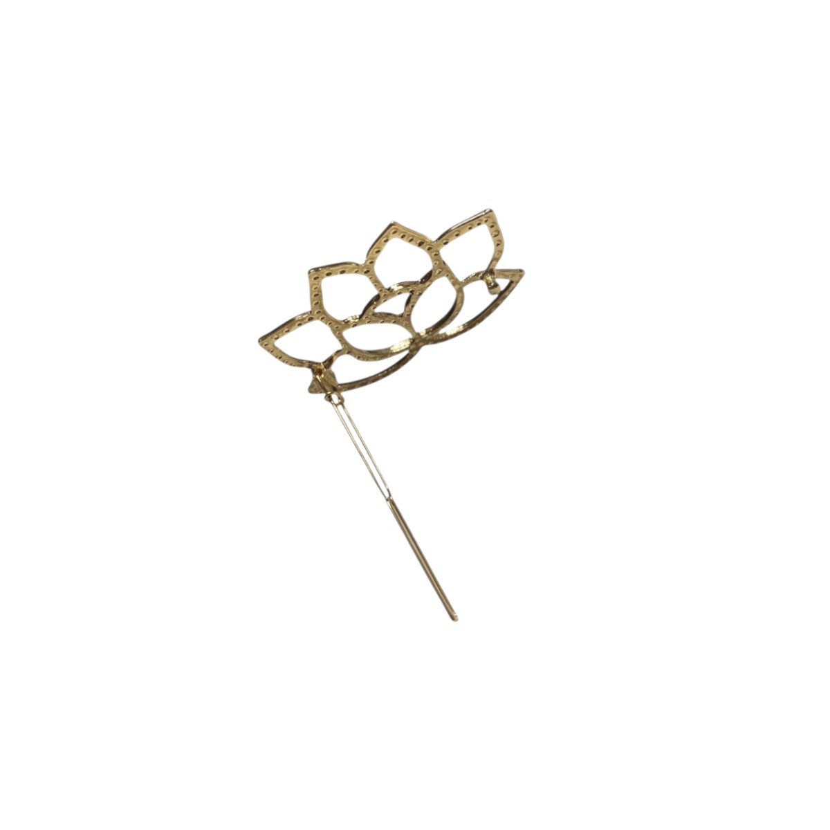 barrette à cheveux adeline fleur de lotus or 3-Photoroom