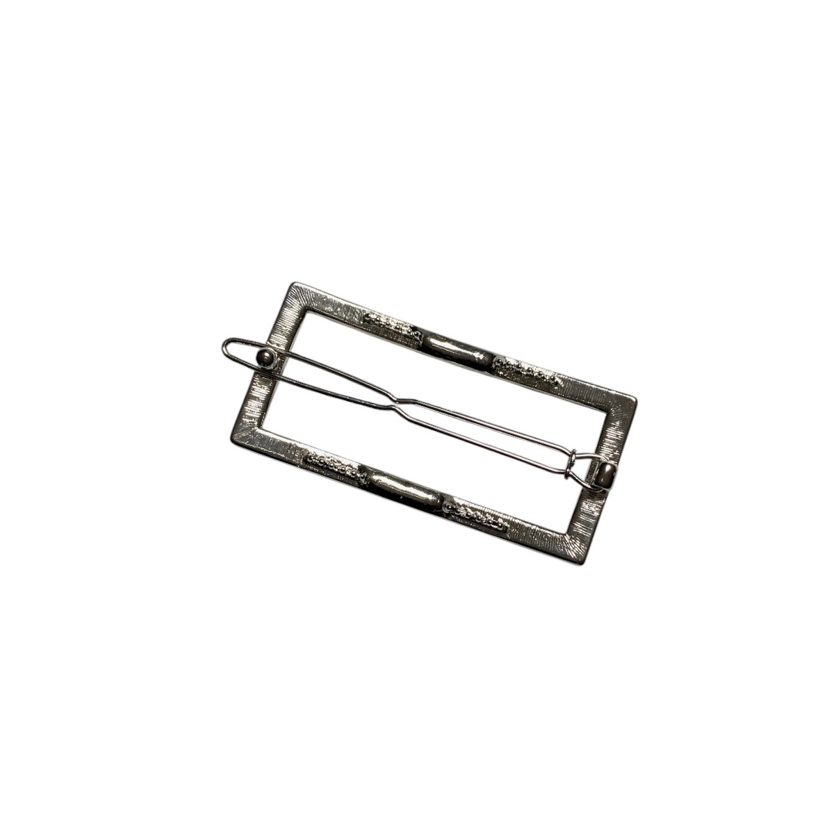 barrette à cheveux harmonie rectangle ajouré argent 2-Photoroom