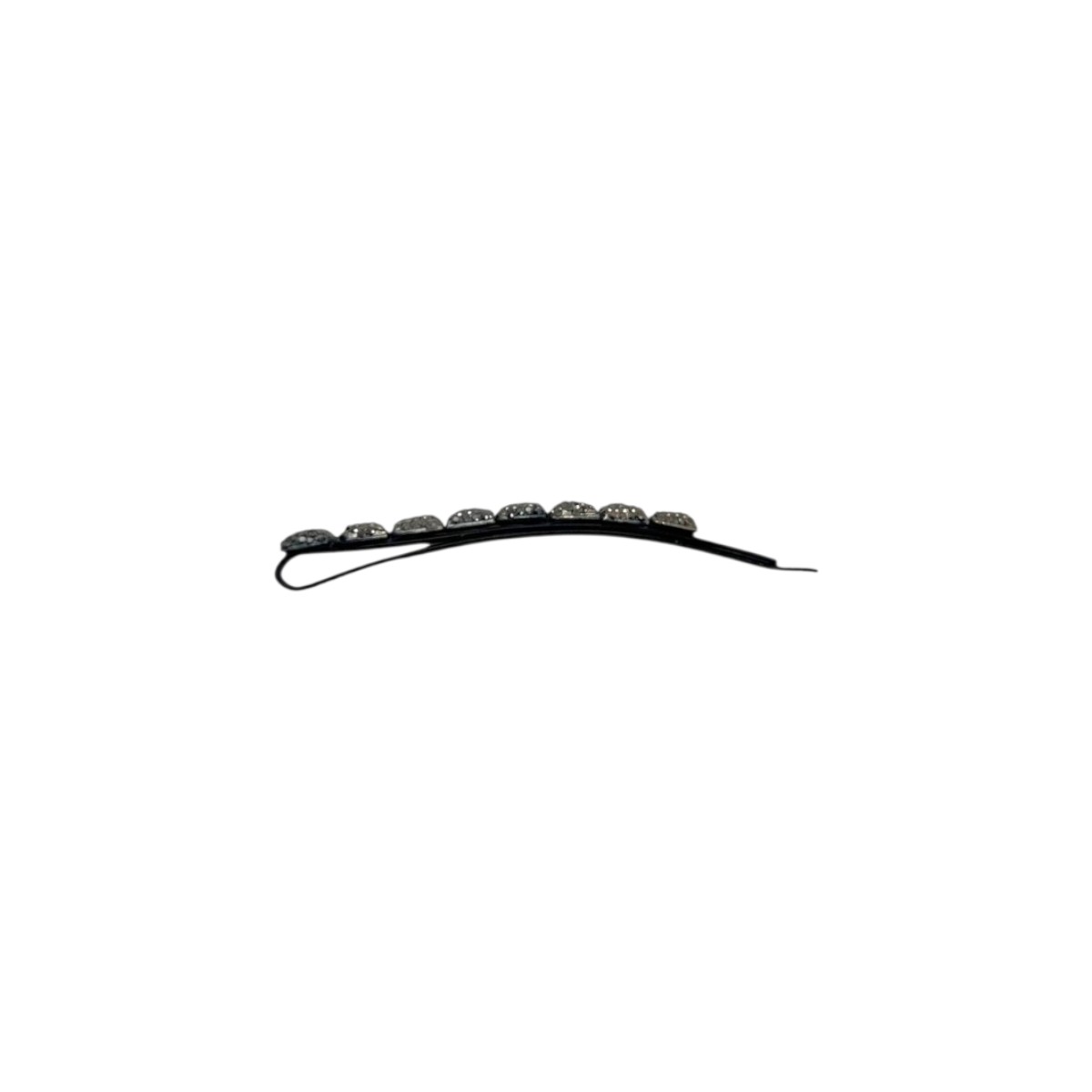 barrette à cheveux coulissante noémie noir petits carrés argent 2-Photoroom