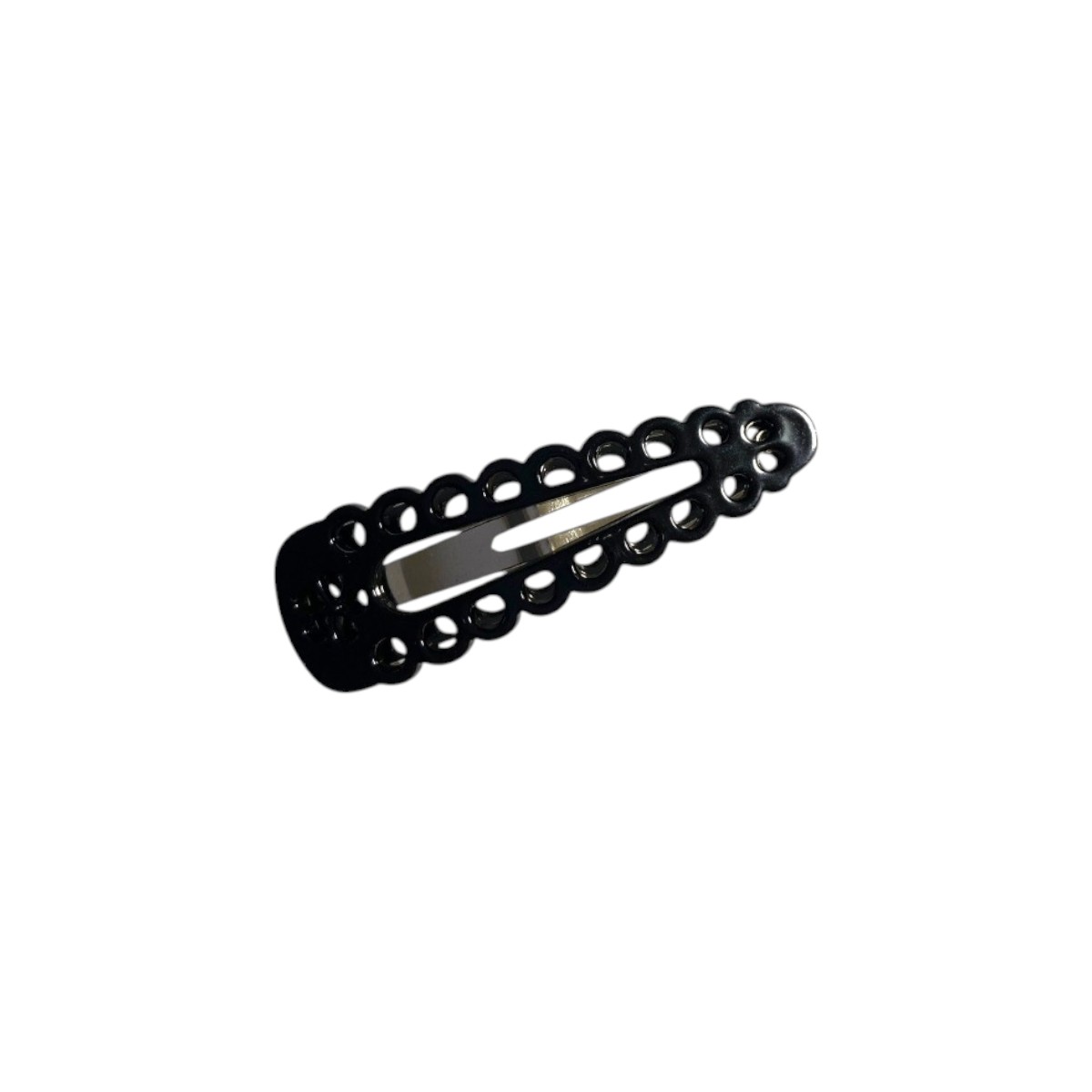 barrette cheveux clic clac motif floral noir-Photoroom