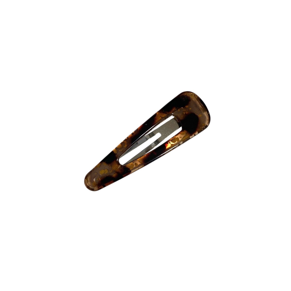barrette cheveux clic clac translucide marron foncé-Photoroom