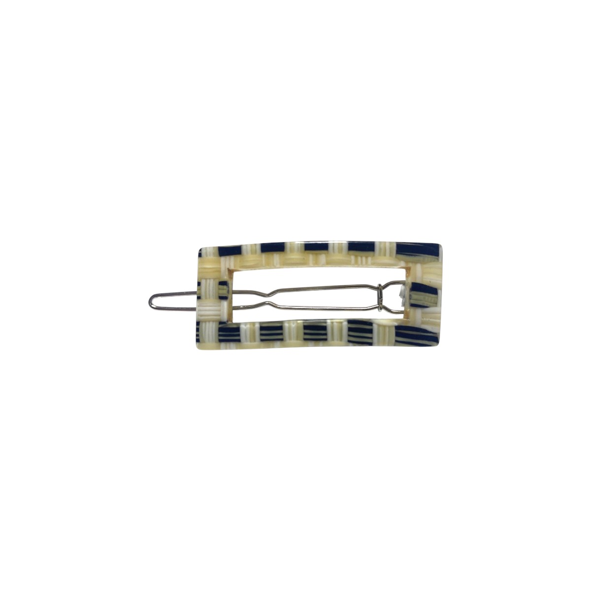 barrette à cheveux rectangulaire tatiana noir et crème-Photoroom