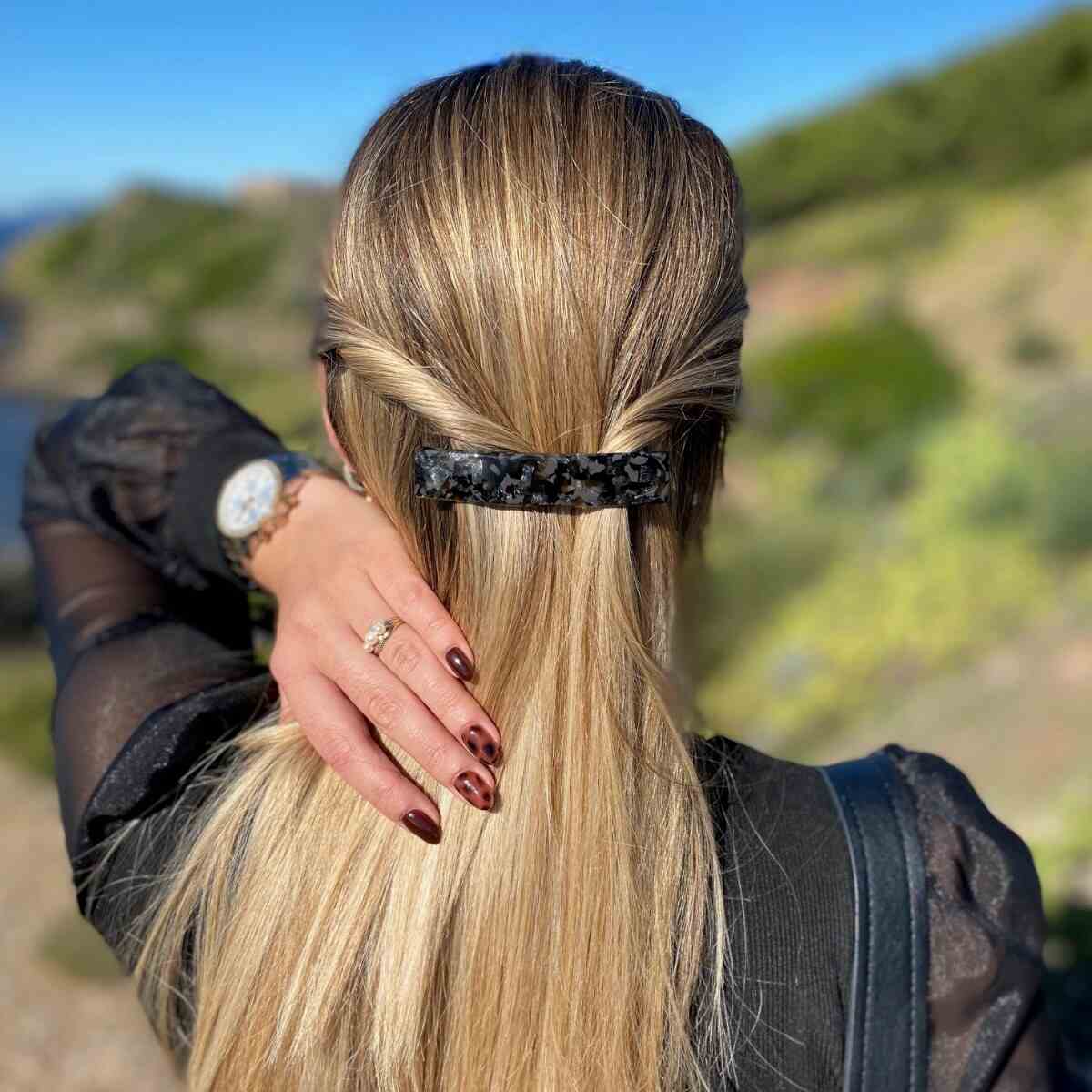 barrette à cheveux carla collection céleste noir 2