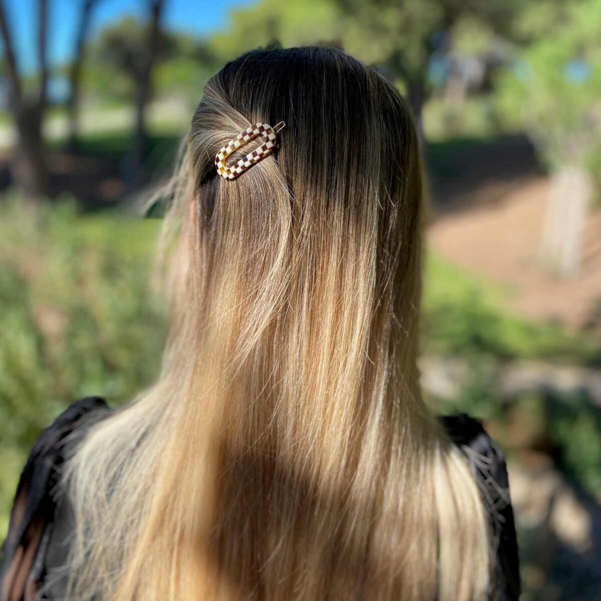 Barrette à cheveux Séléna Damier