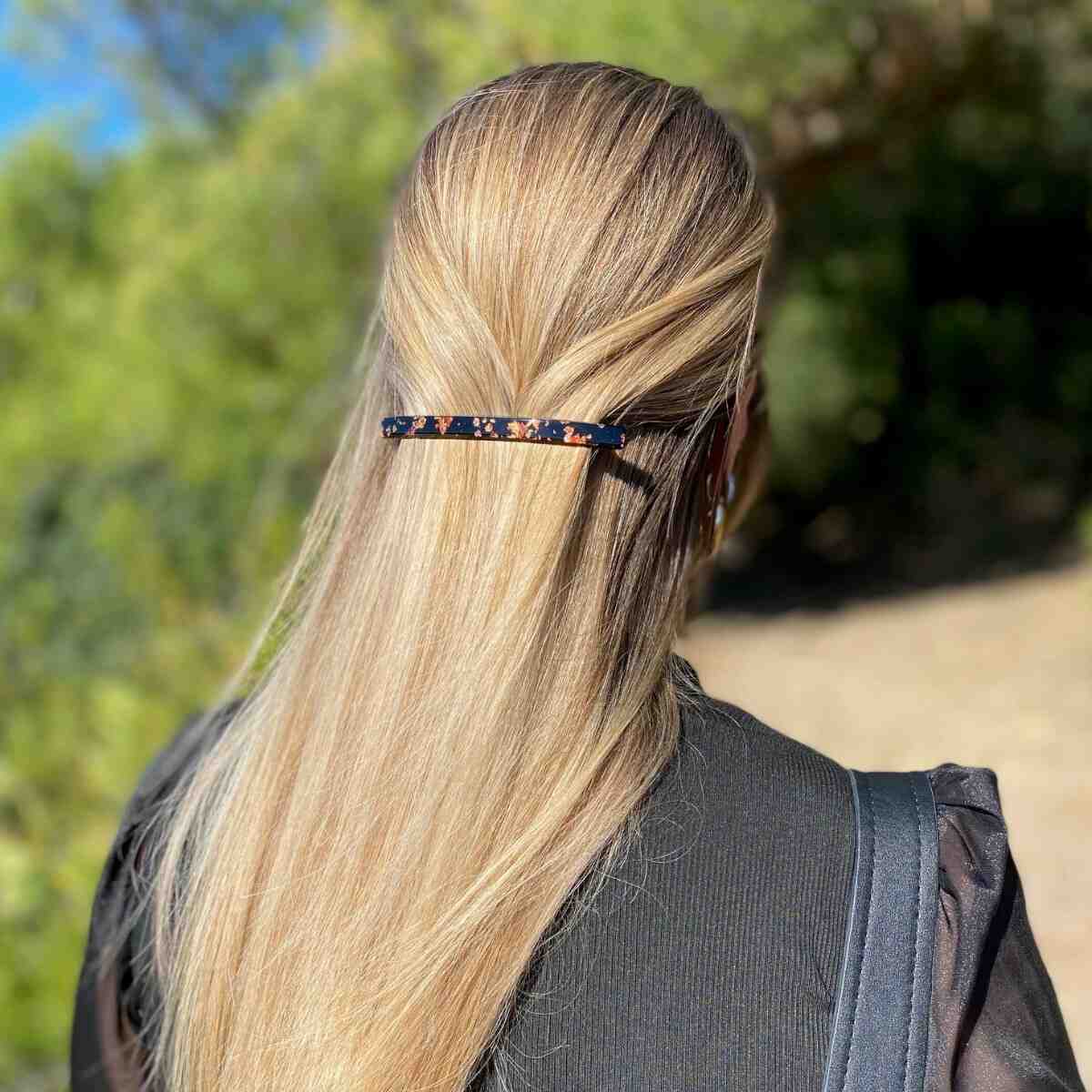 Barrette à cheveux Carmen Noire Pailletée
