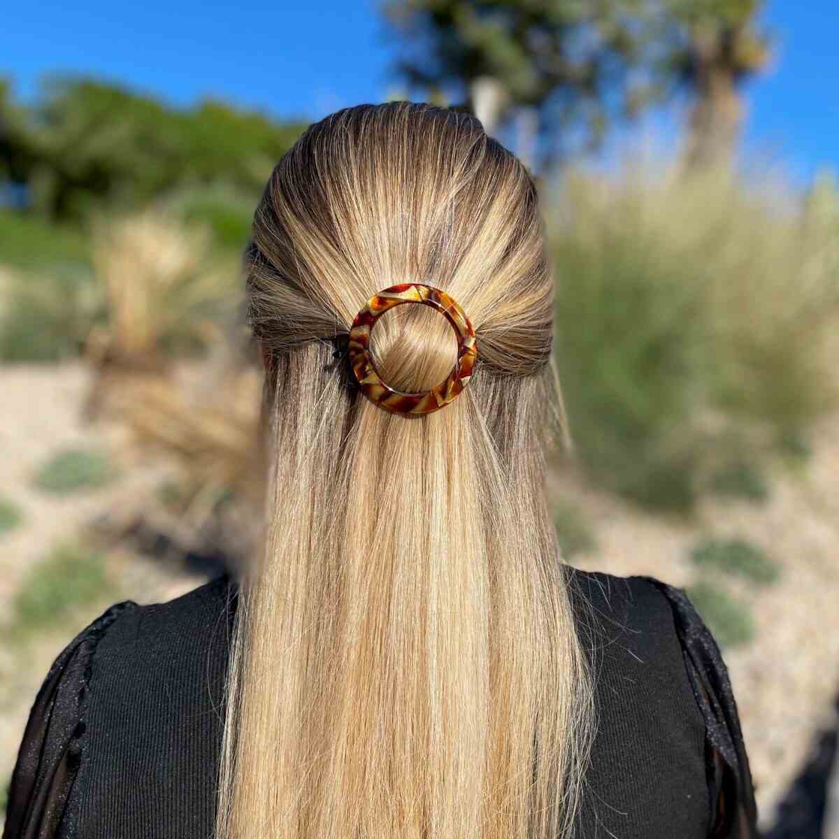 Barrette à cheveux ronde et sans métal Élodie