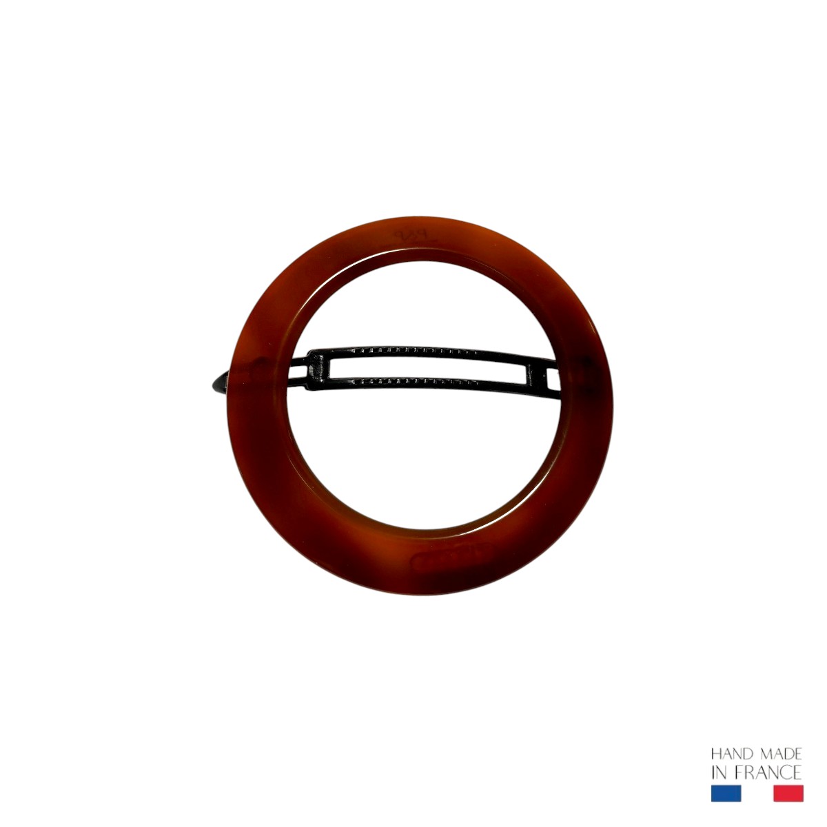 barrette à cheveux ronde sans métal élodie vison-Photoroom