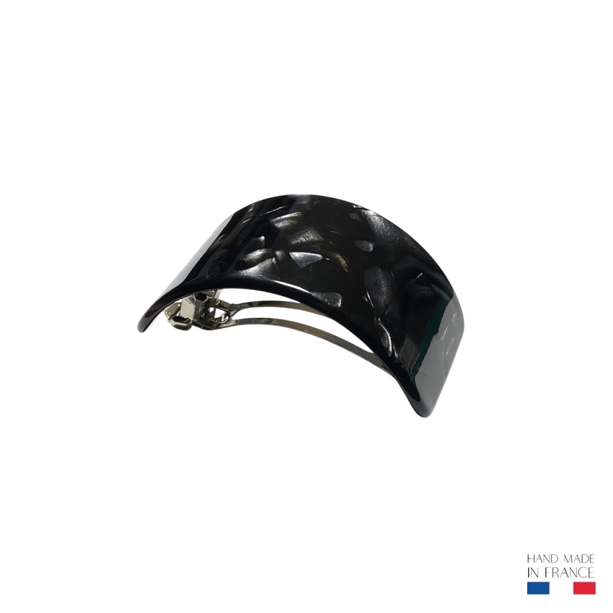 barrette à cheveux large bombée héléna noir nacré-Photoroom