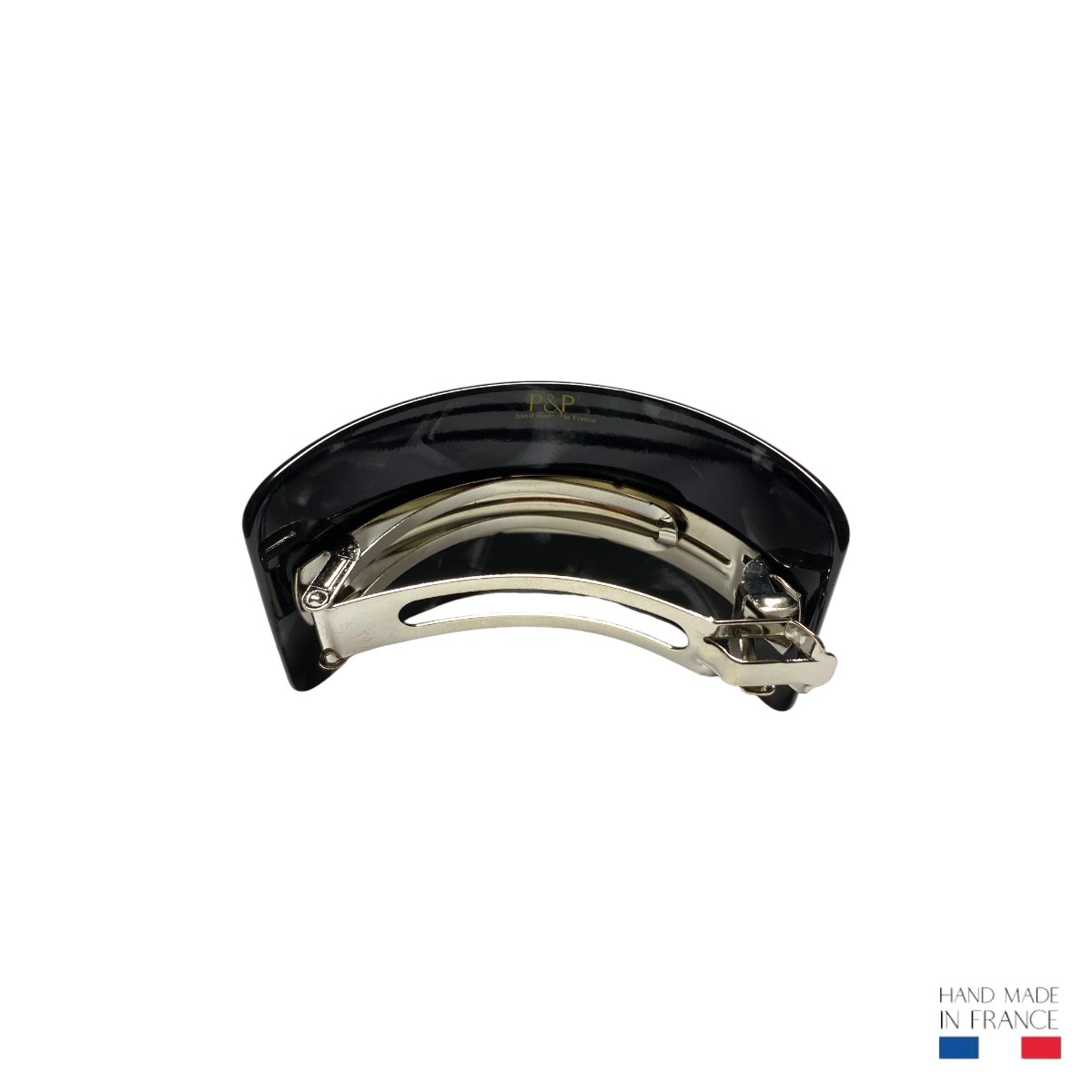 barrette à cheveux large bombée héléna noir nacré 2-Photoroom
