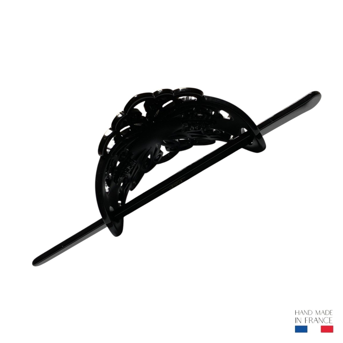 barrette pic à cheveux bianca motif floral baroque noir 2-Photoroom