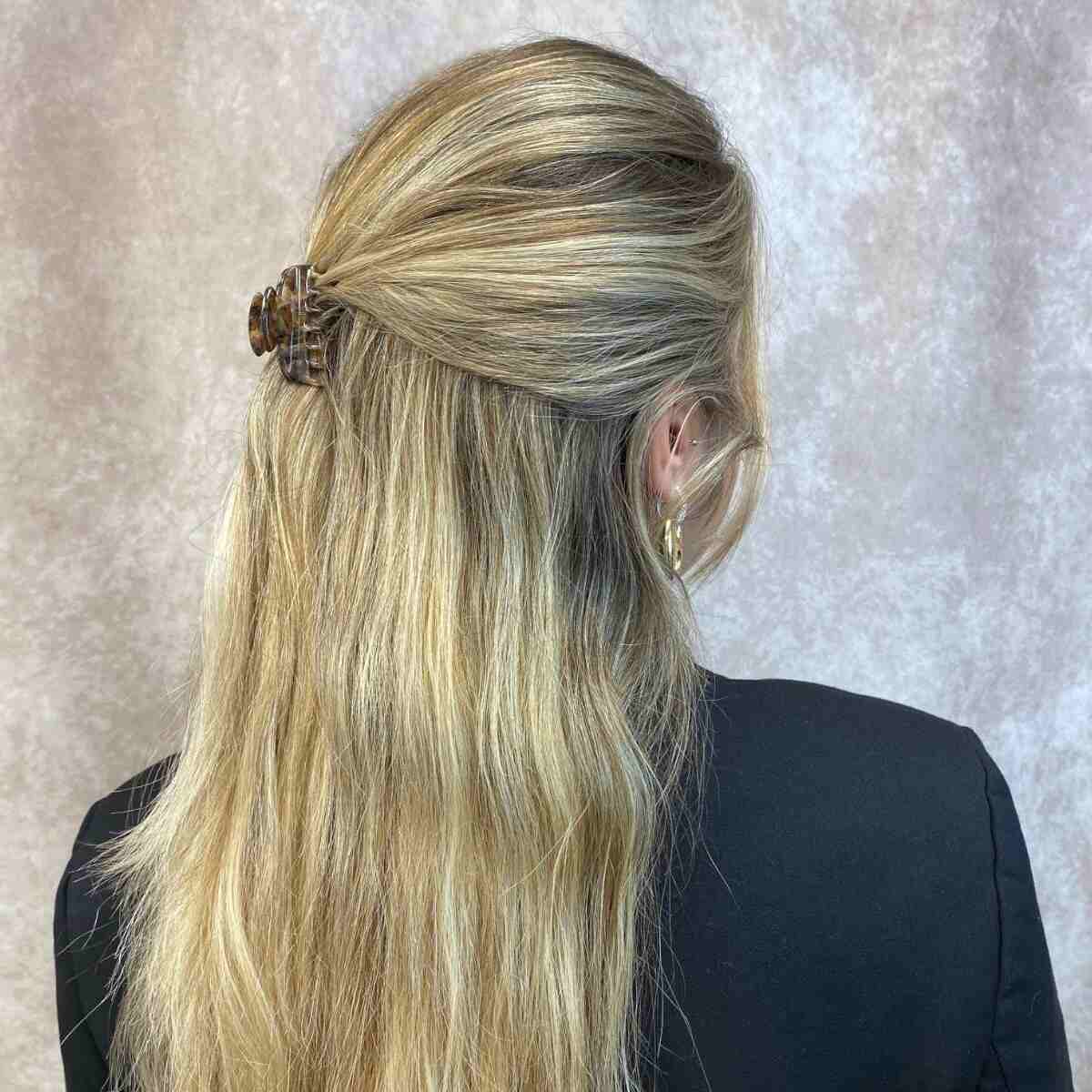 Petite pince à cheveux écaille marbre 4,5 cm