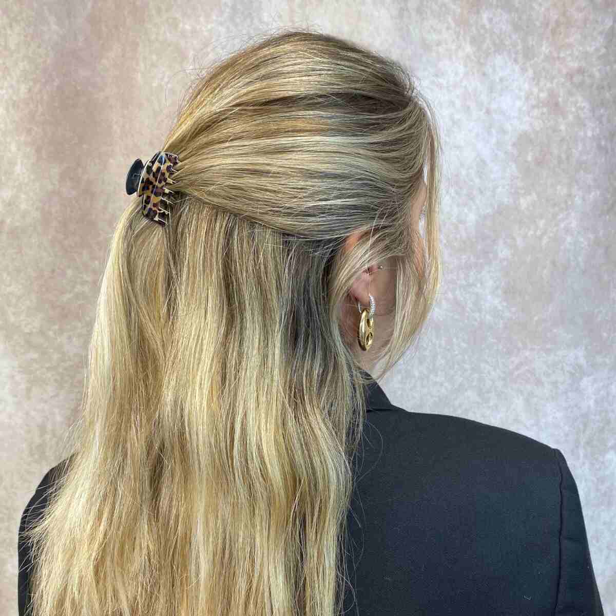 Petite pince à cheveux léopard 4,5 cm