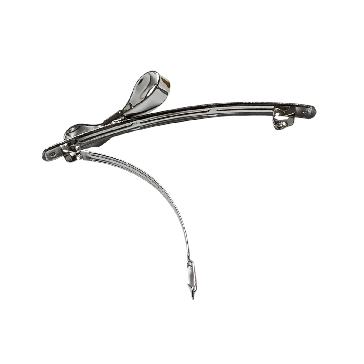 barrette à cheveux célia nœud argent 3-Photoroom