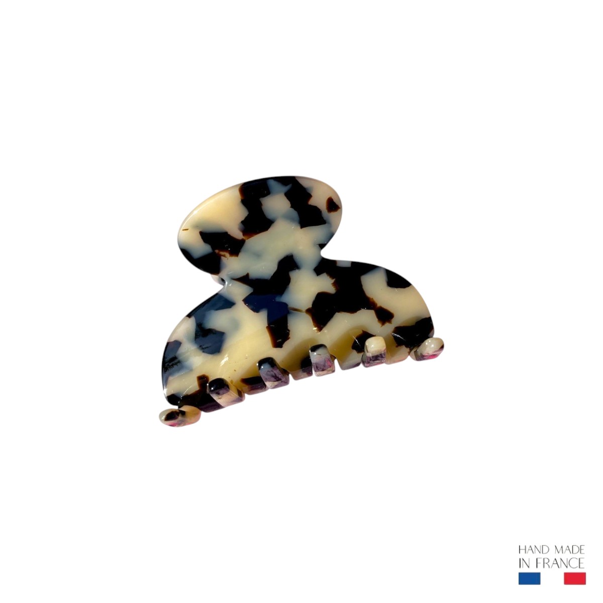 pince à cheveux 6,5 cm made in france écaille clair-Photoroom