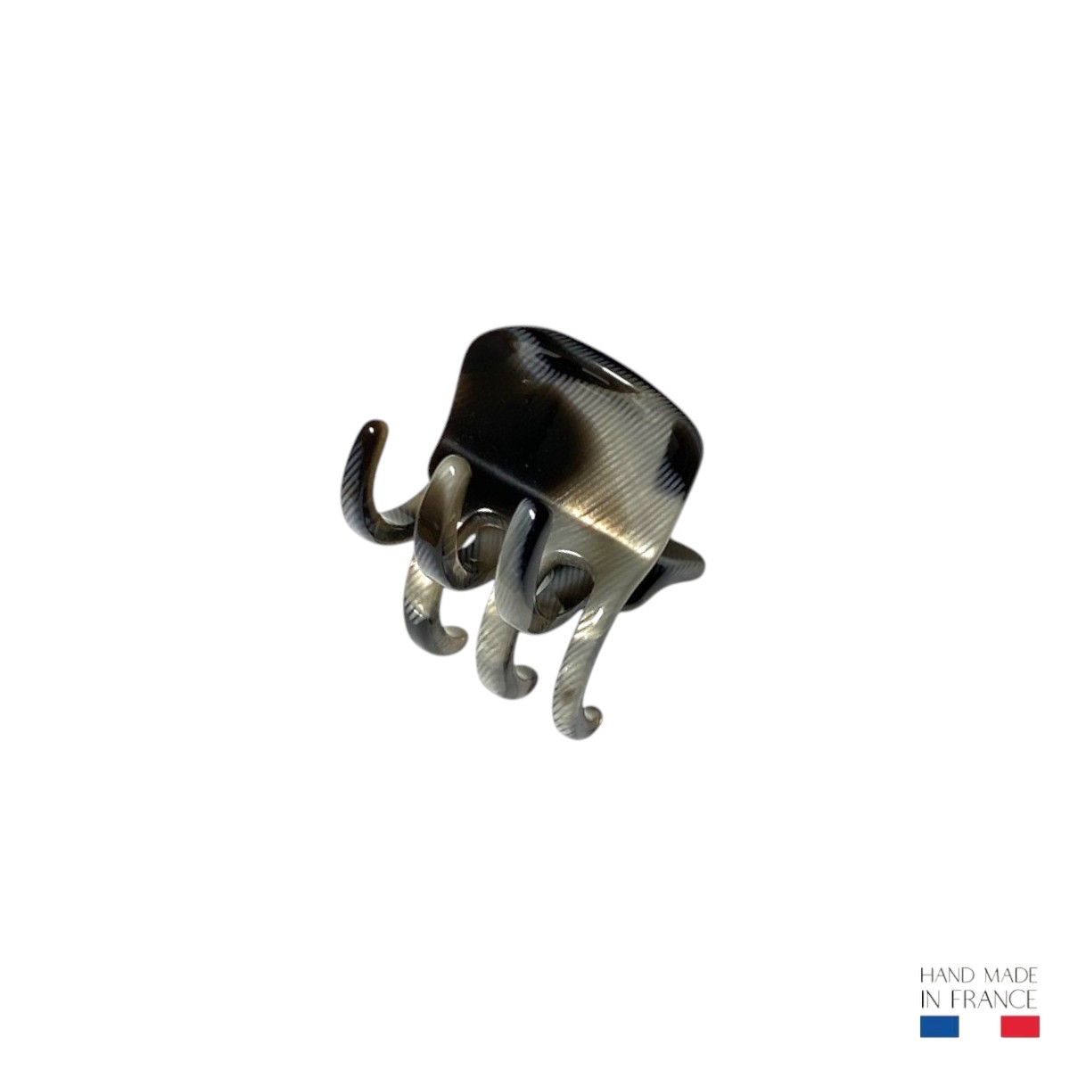Petite pince à Cheveux Corne Argentée 2,2 cm