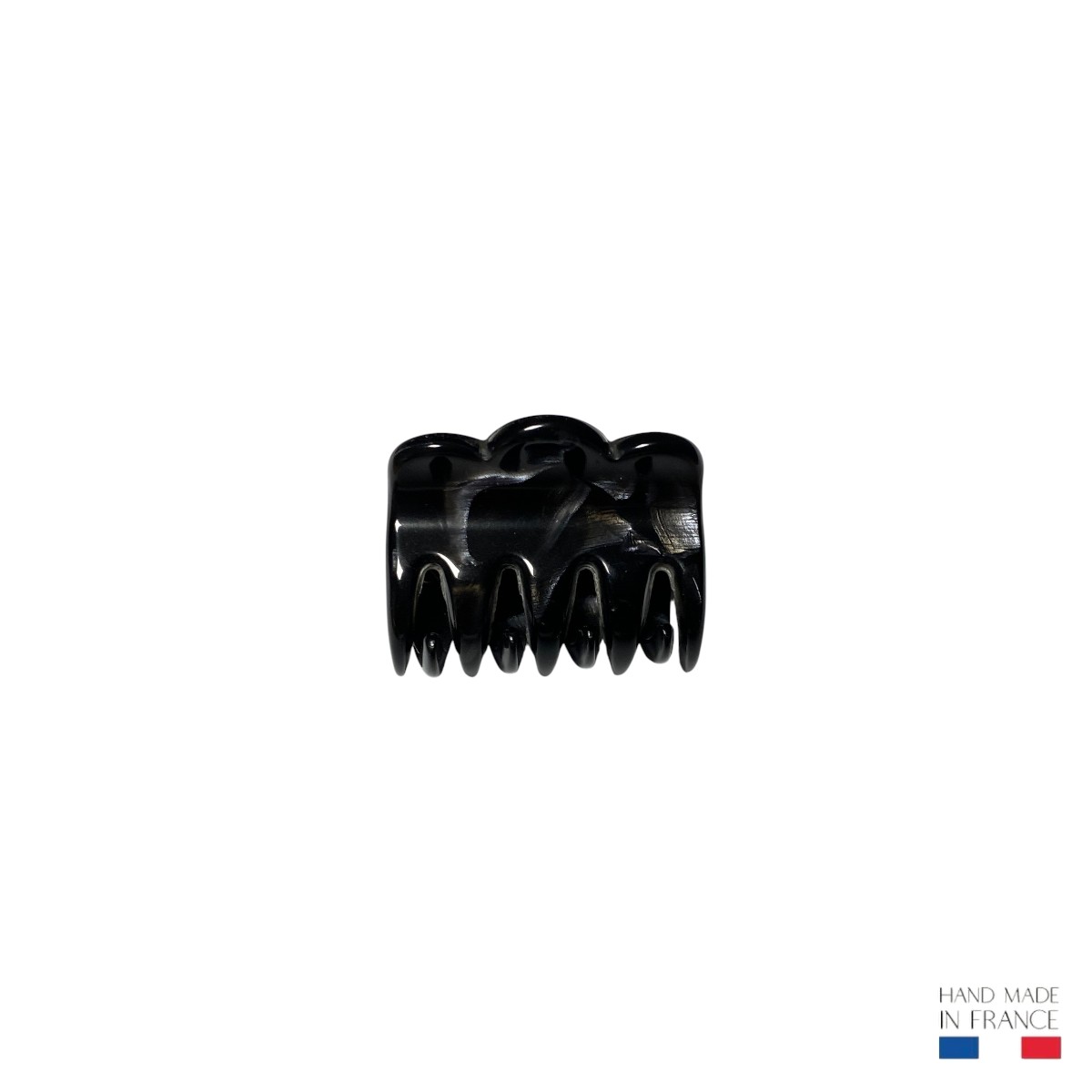 Mini pince à cheveux nacre noire 2,5 cm