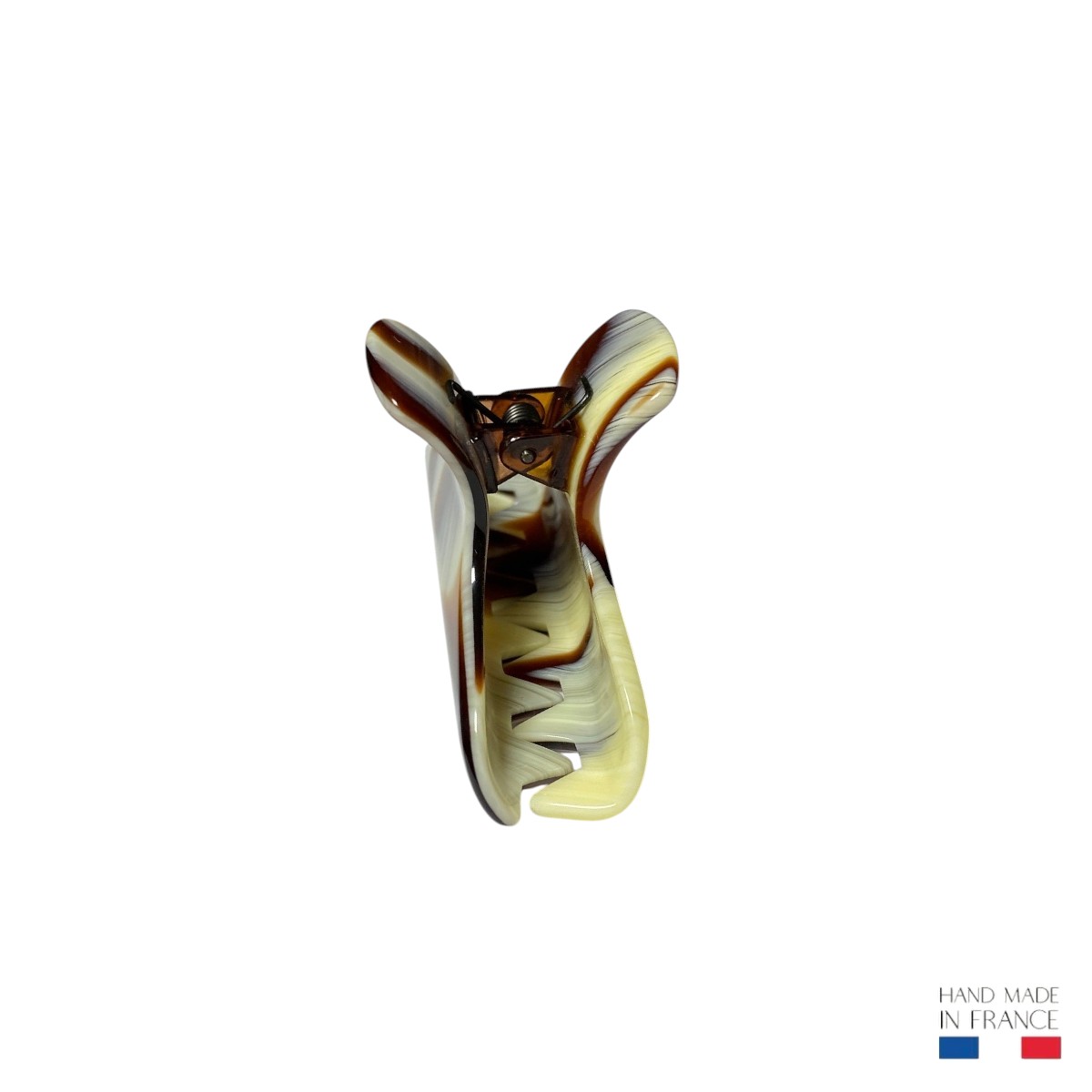 pince à cheveux corne marron 6,5 cm 3-Photoroom
