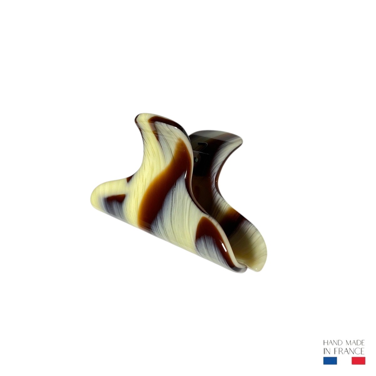 Pince à cheveux Corne Marron 6,5 cm