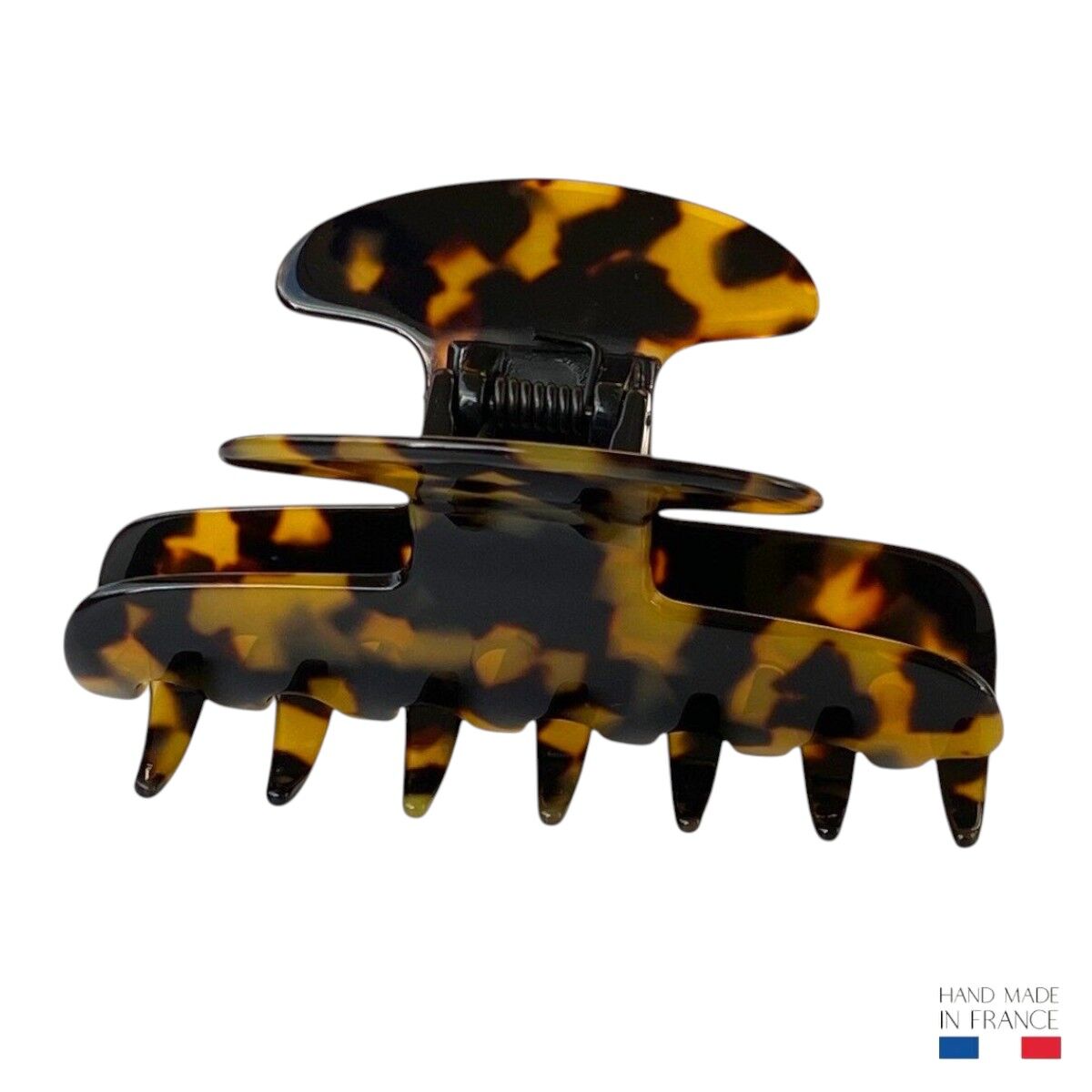 grande pince cheveux écaille foncé 9 cm 2