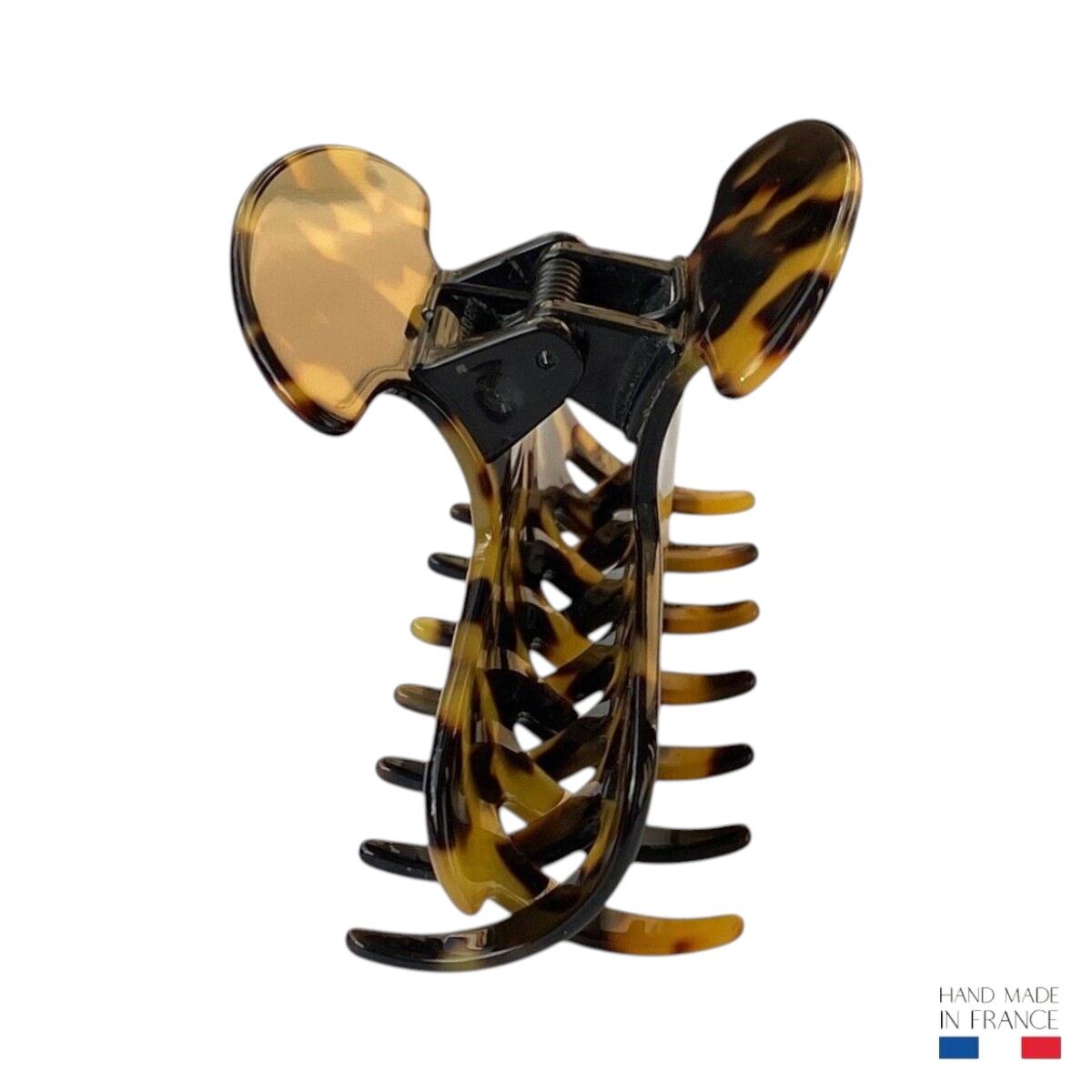 grande pince cheveux écaille foncé 9 cm 3