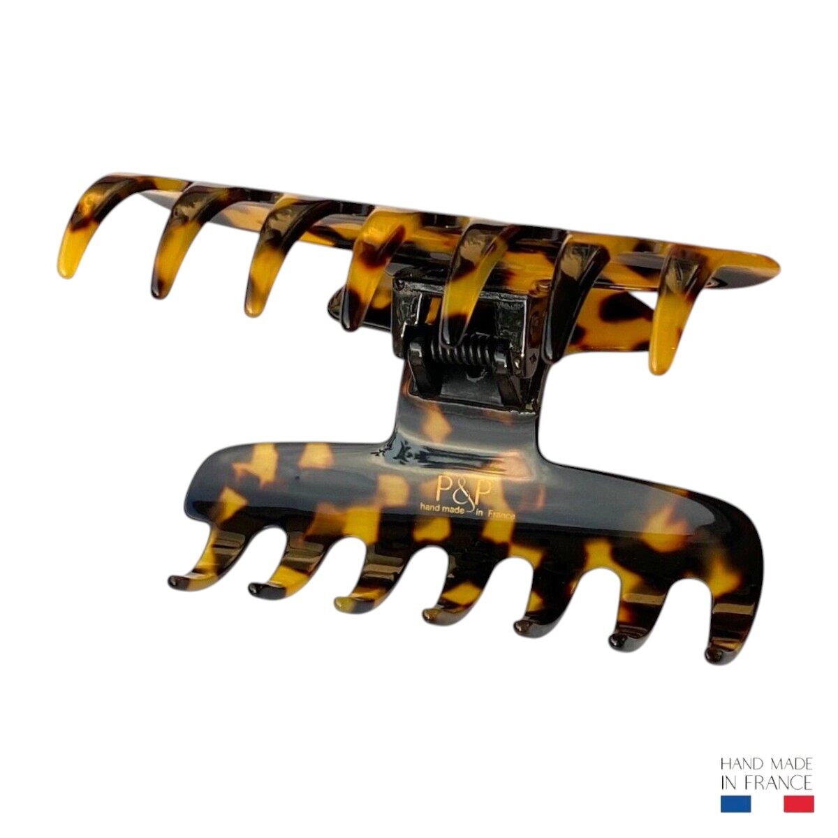 grande pince cheveux écaille foncé 9 cm 4