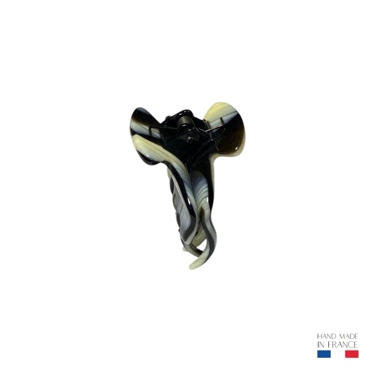 petite pince à cheveux corne noire 4,5 cm 2-Photoroom