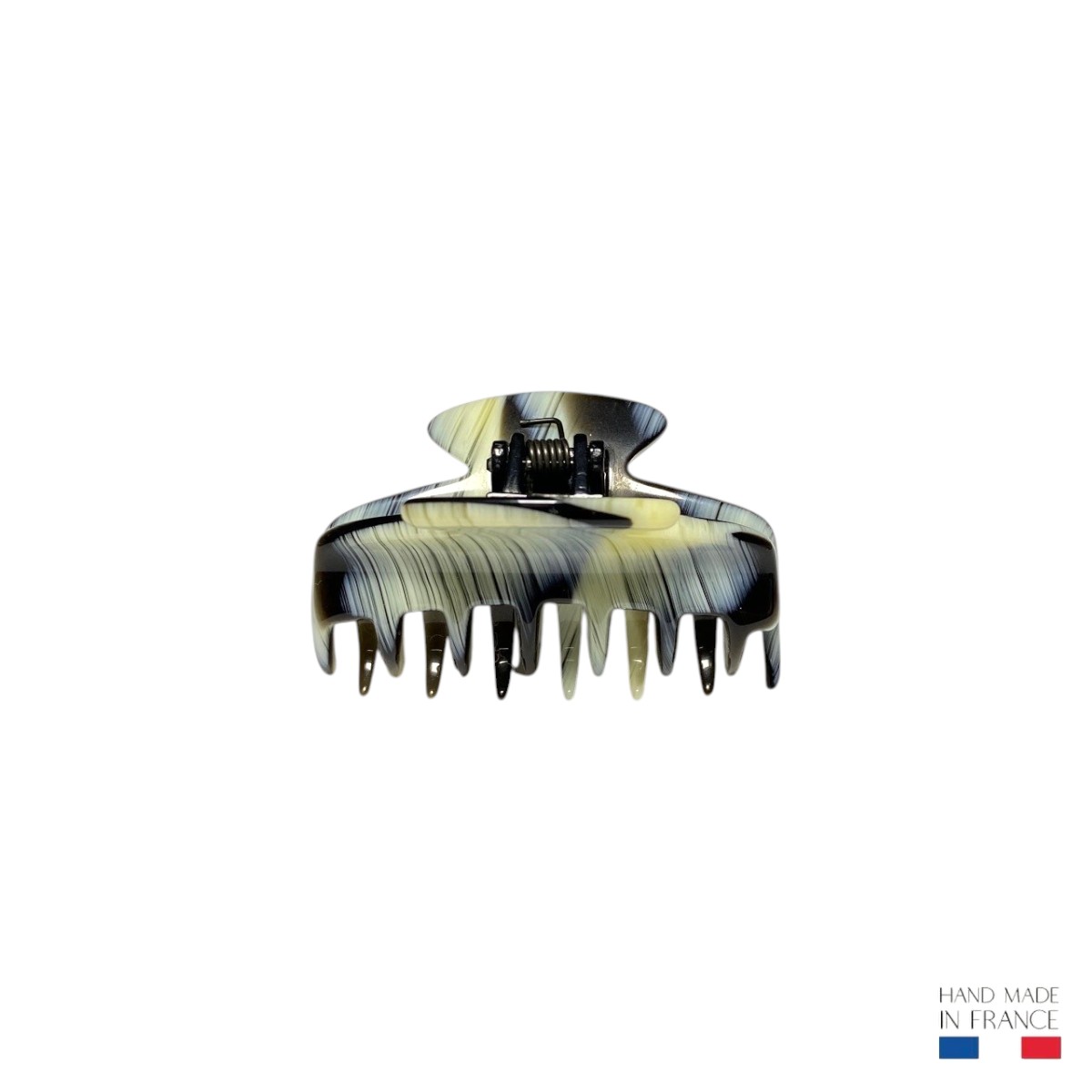 petite pince à cheveux corne noire 4,5 cm 3-Photoroom
