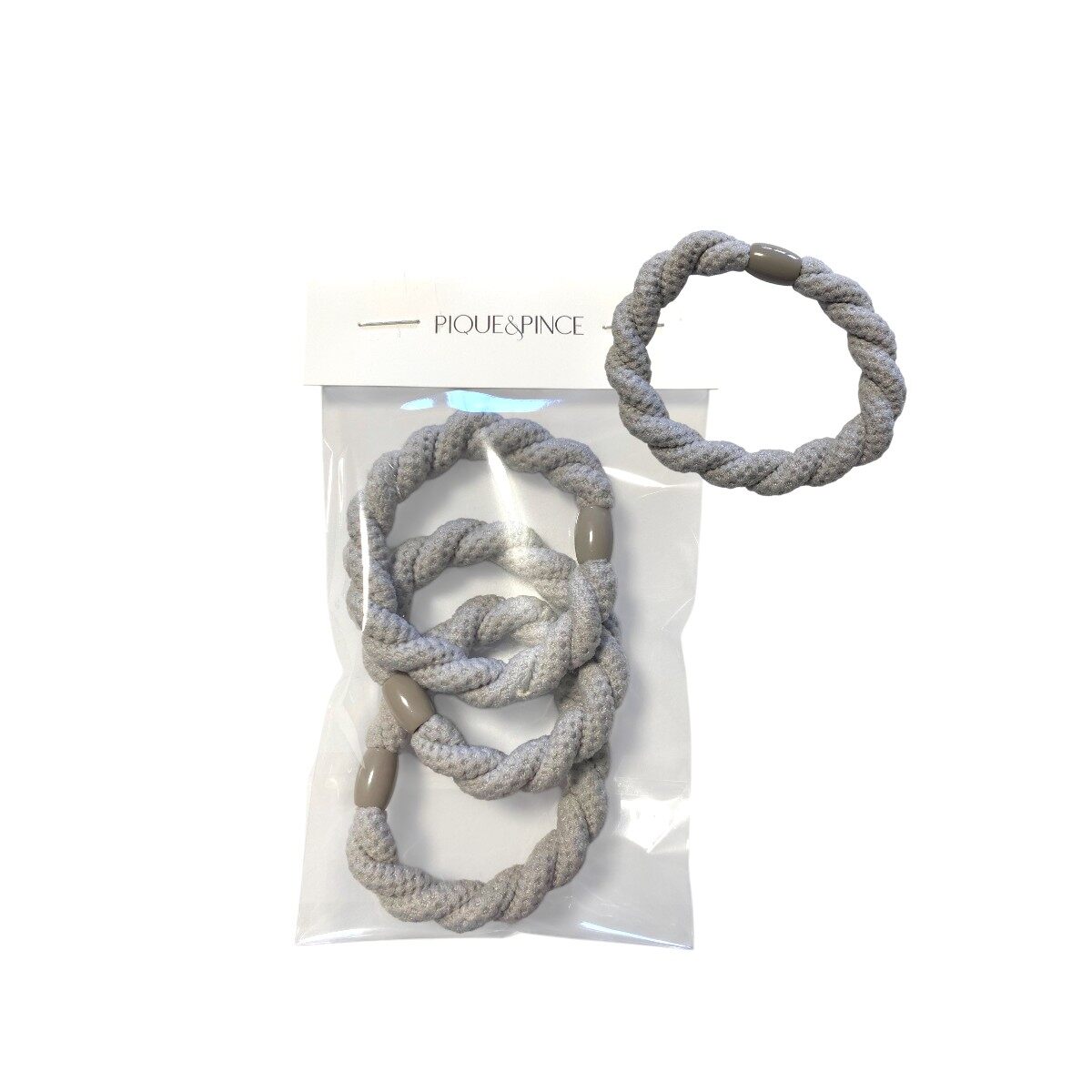 élastiques cheveux tresse 5 cm gris