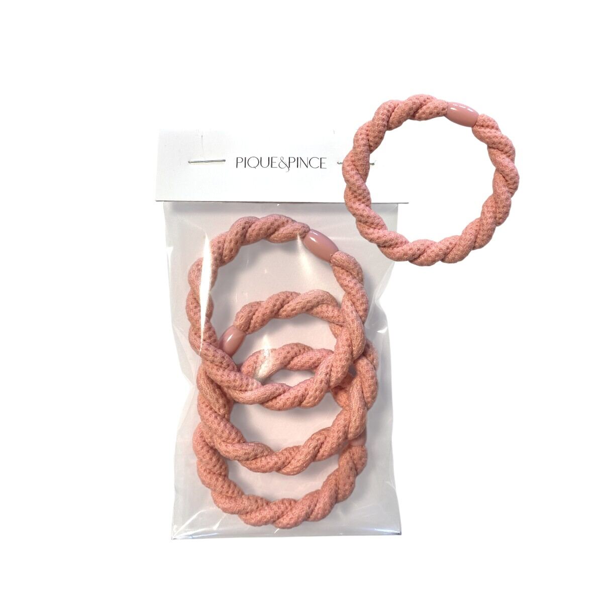 élastiques cheveux tresse 5 cm rose