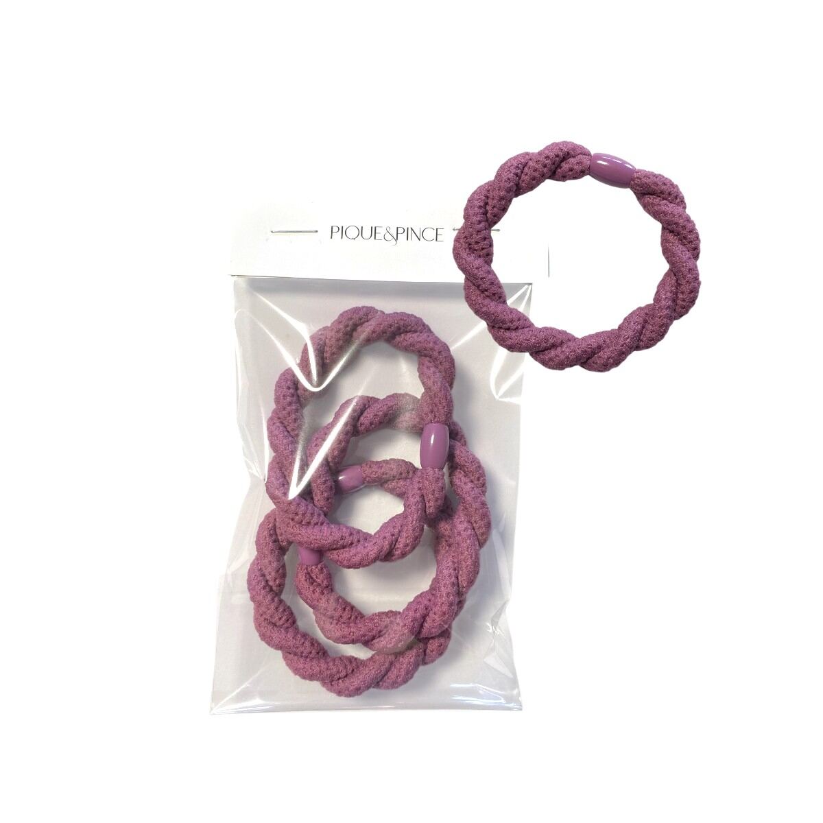 élastiques cheveux tresse 5 cm prune