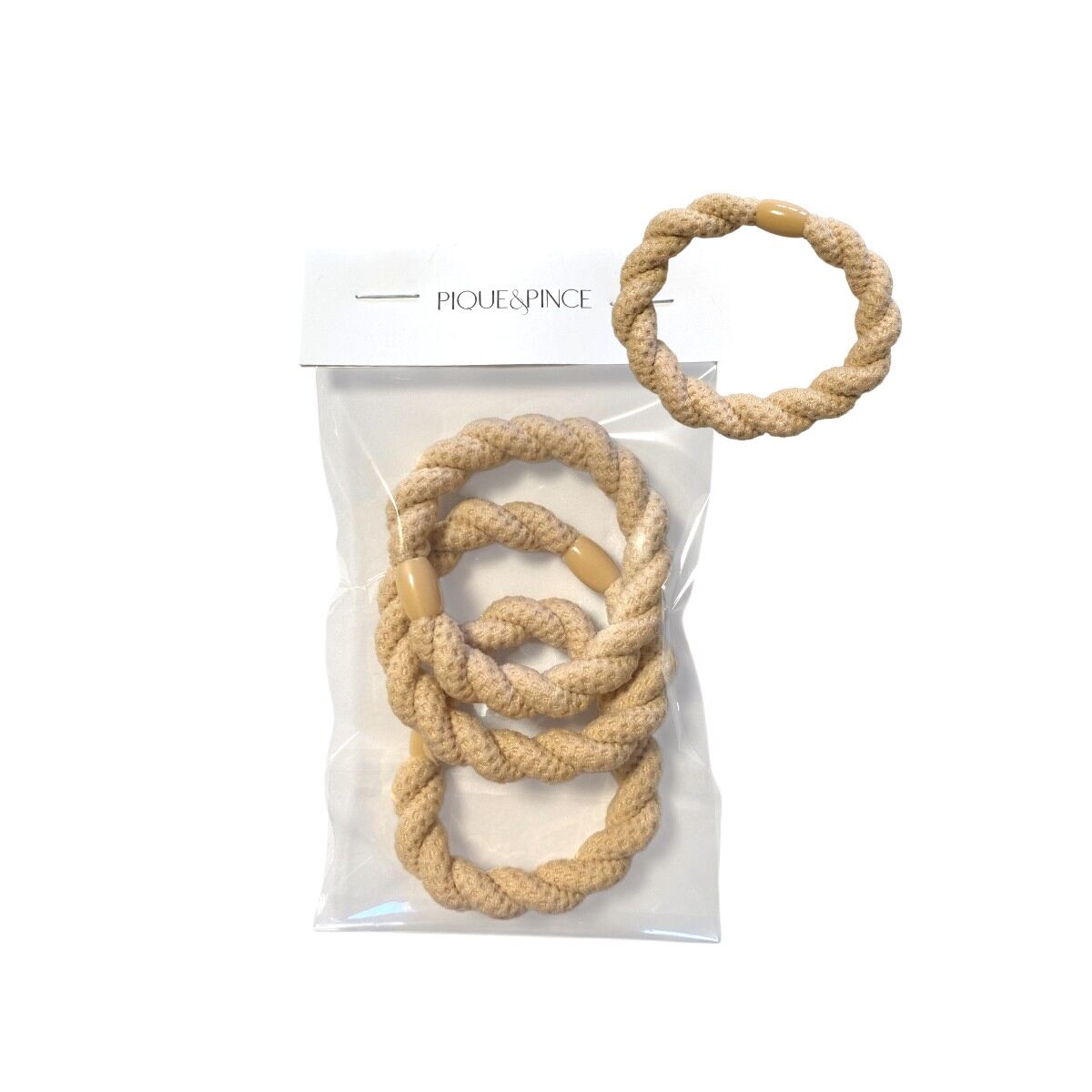 élastiques cheveux tresse 5 cm caramel