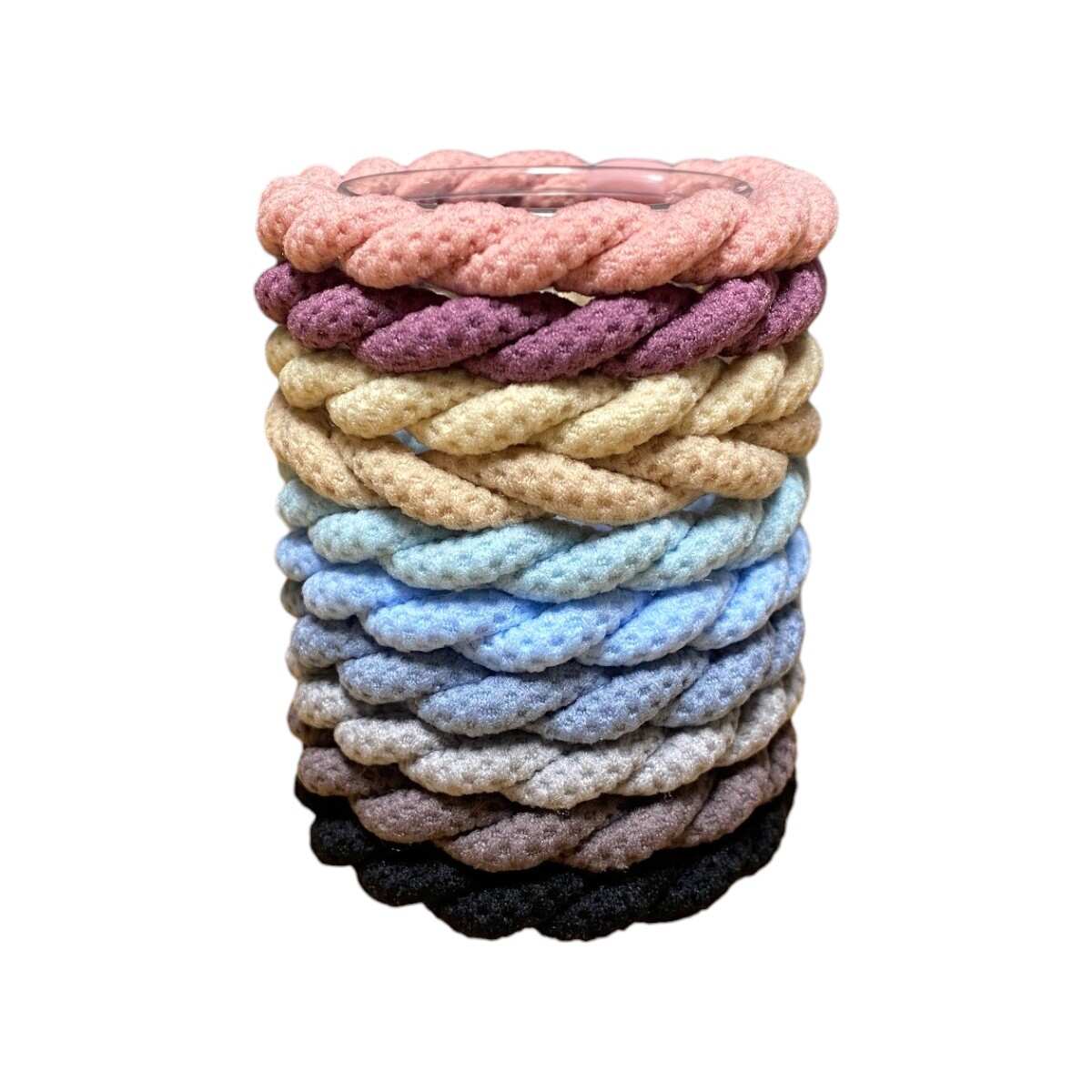 Élastiques à cheveux tressés - Disponibles en 10 coloris