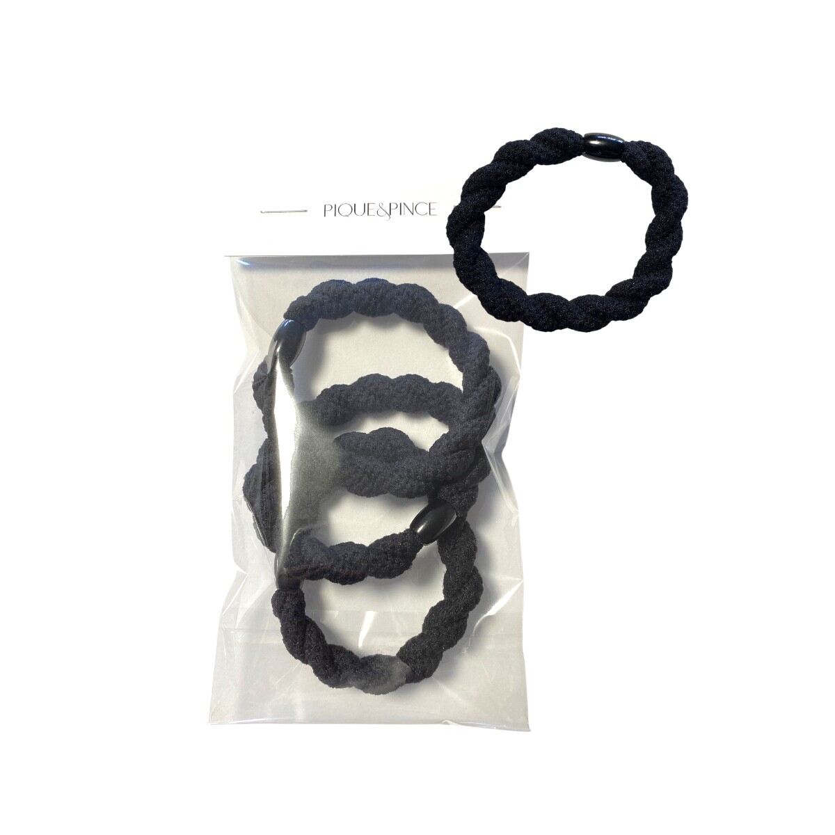 élastiques cheveux tresse 5 cm noir
