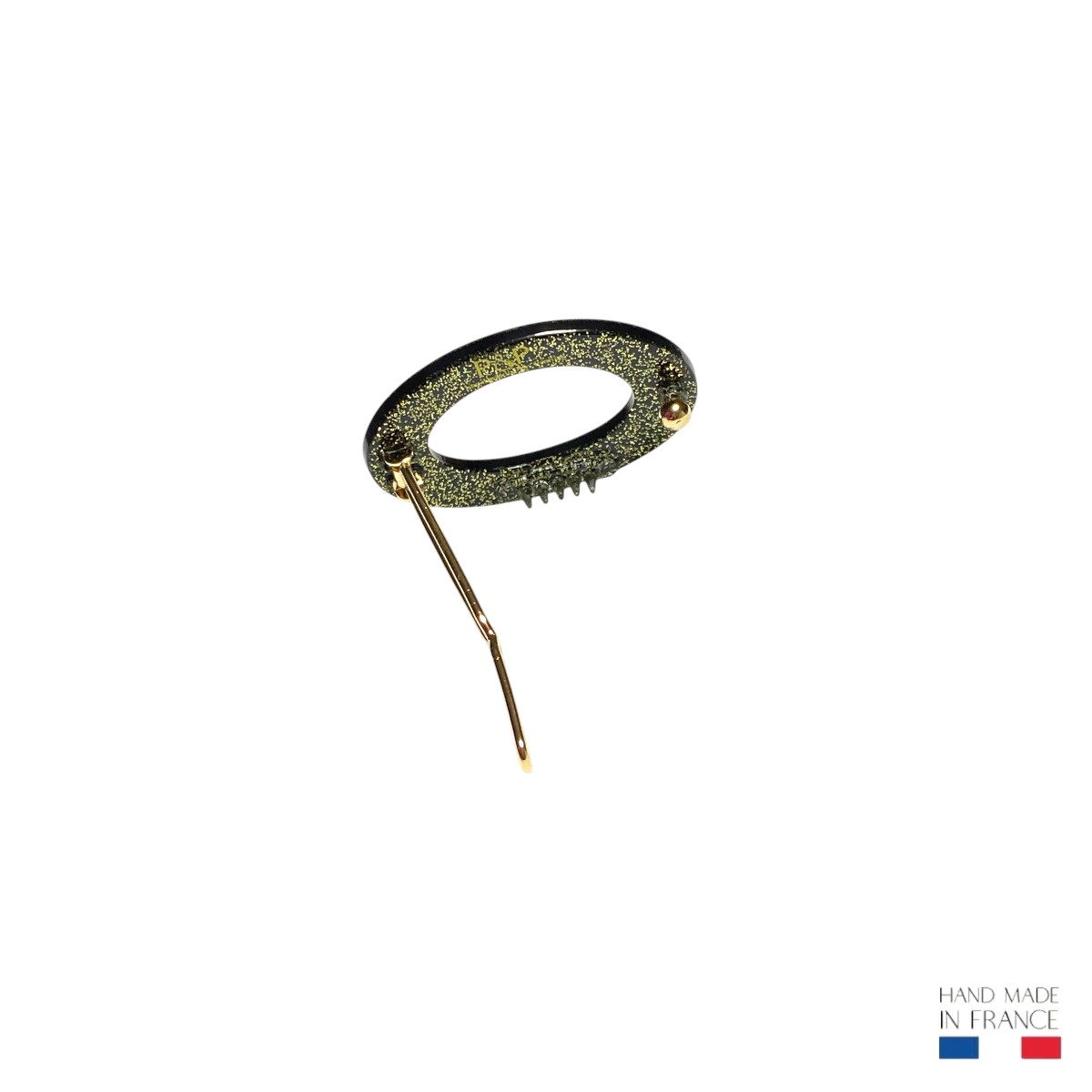 petite barrette à cheveux chloé glossy pailleté or 3-Photoroom
